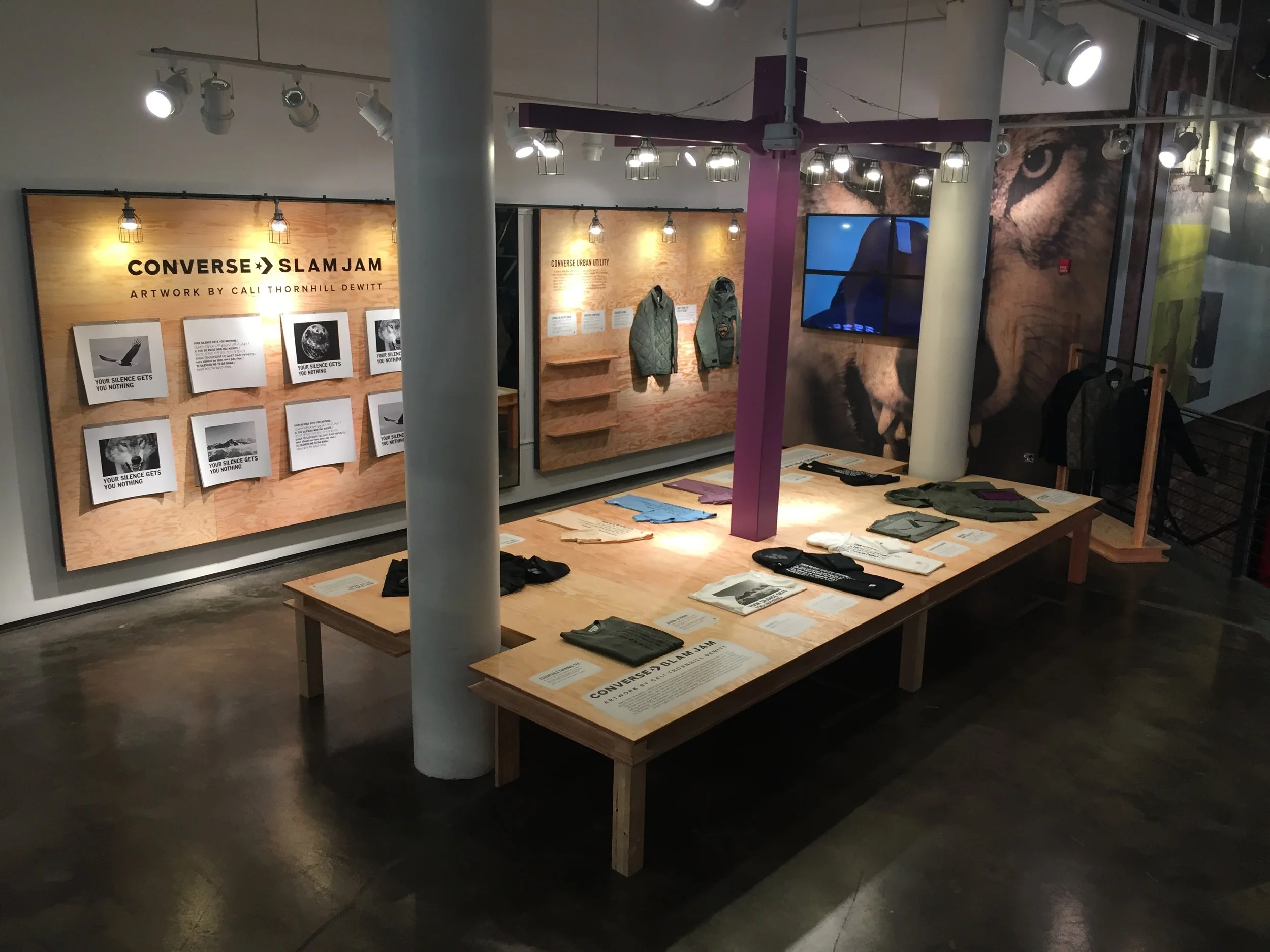  For the release of the Slam Jam/Cali Dewitt collaboration with Converse, I designed a pop up shop in the Converse Soho store. 