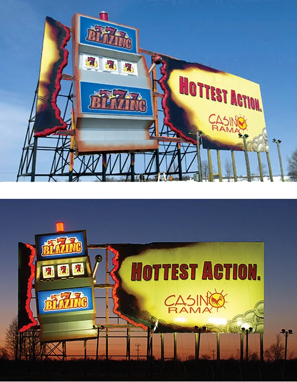 OHH 3D Billboard that lit up at night