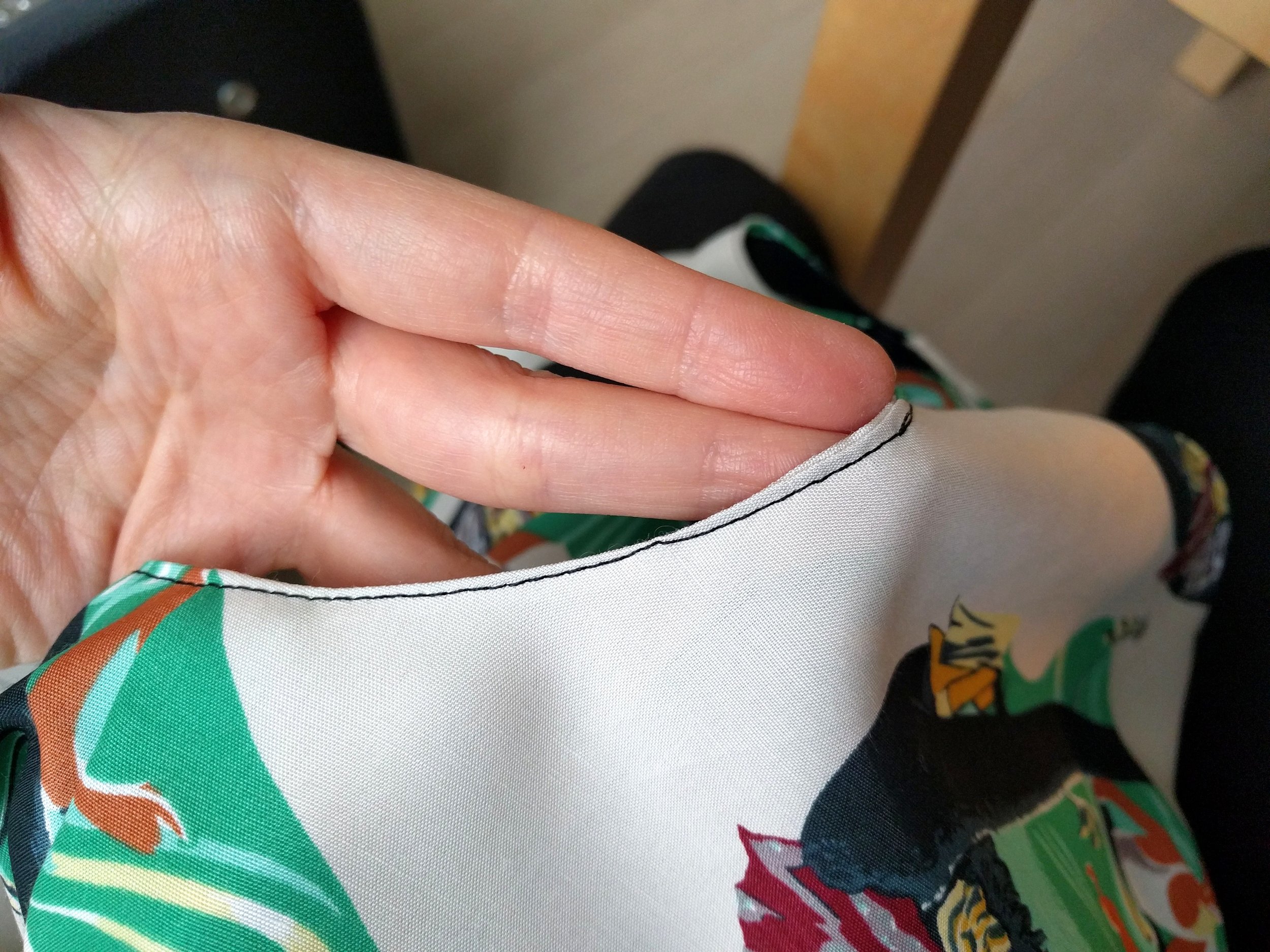 This finishing seam kinda sucks. But you know who cares? Not this gal.