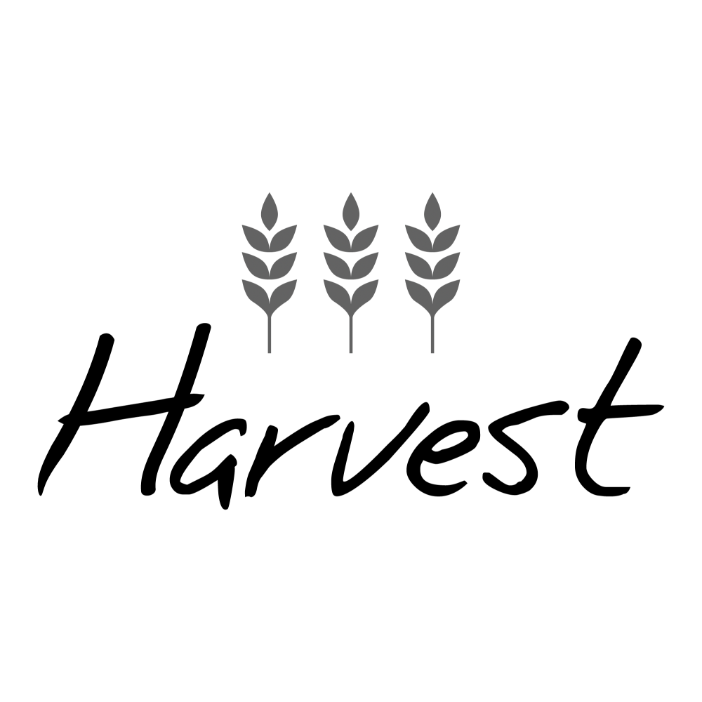 A black and white icon of a wheat stalk with three wheat heads and leaves.