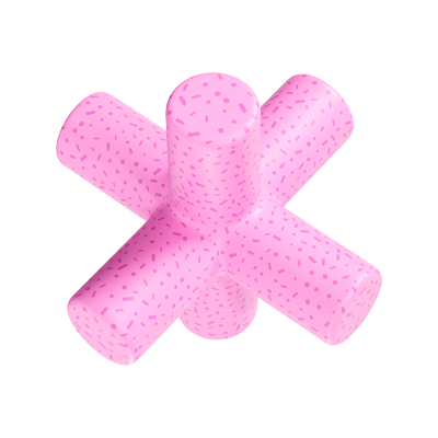 Pink inflatable pool float shaped like a star with a speckled pattern.