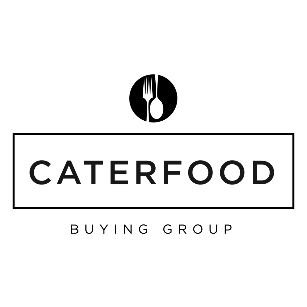 Logo of Caterfood, featuring a chef's hat and utensils.