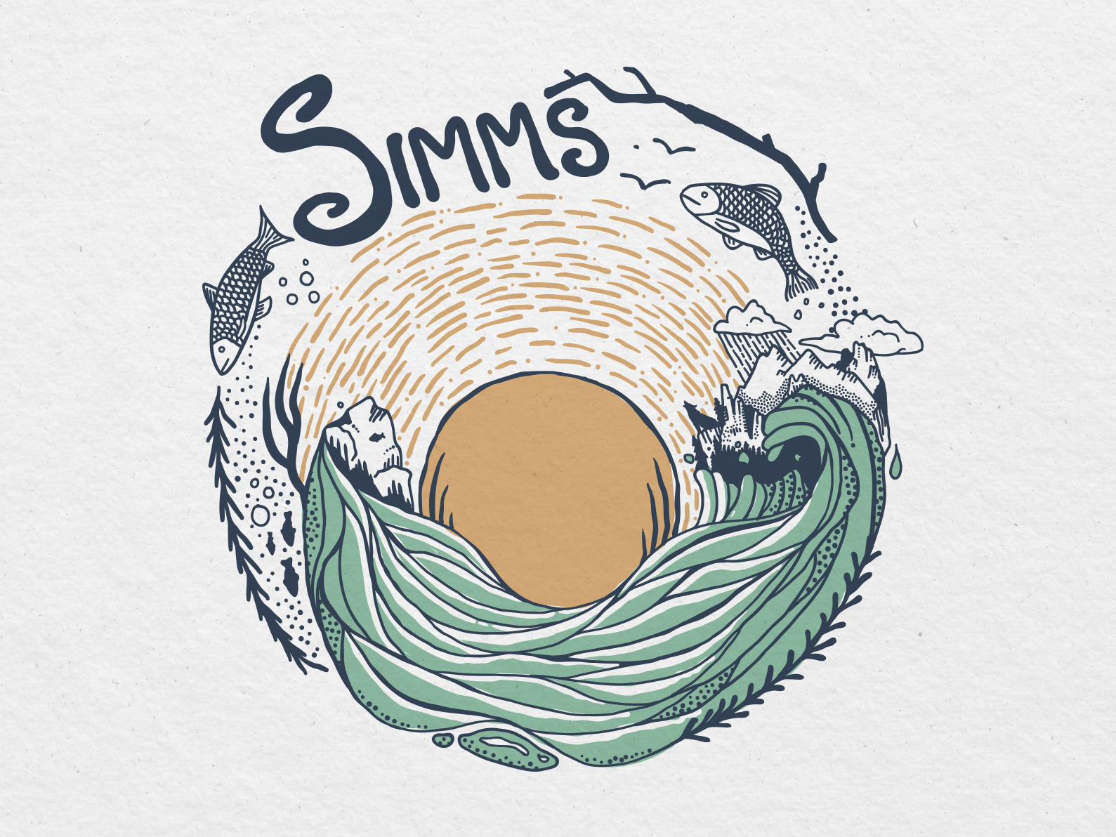 Concept work for Simms Fishing