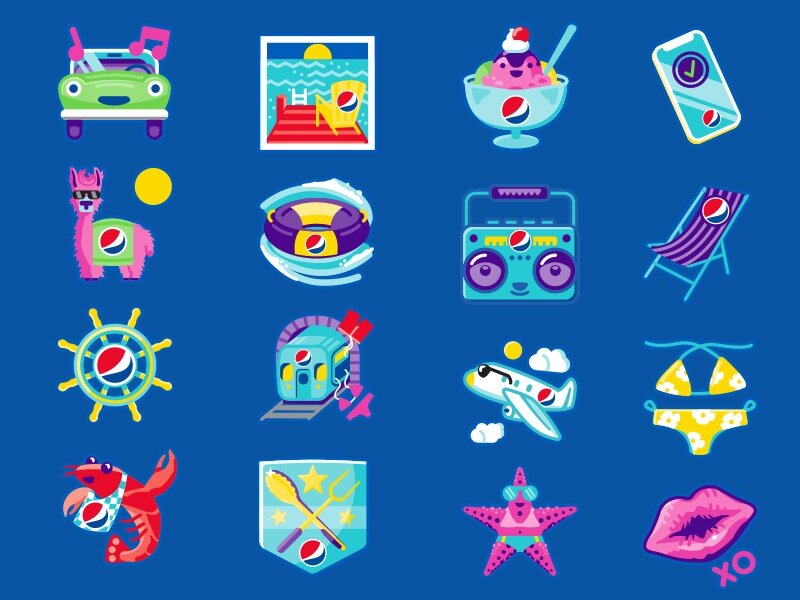 Pepsi Summergram icons: Set 2