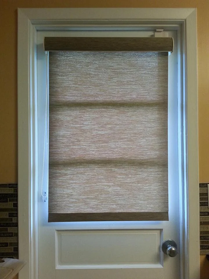 Custom Roller Shade with Chain on Door
