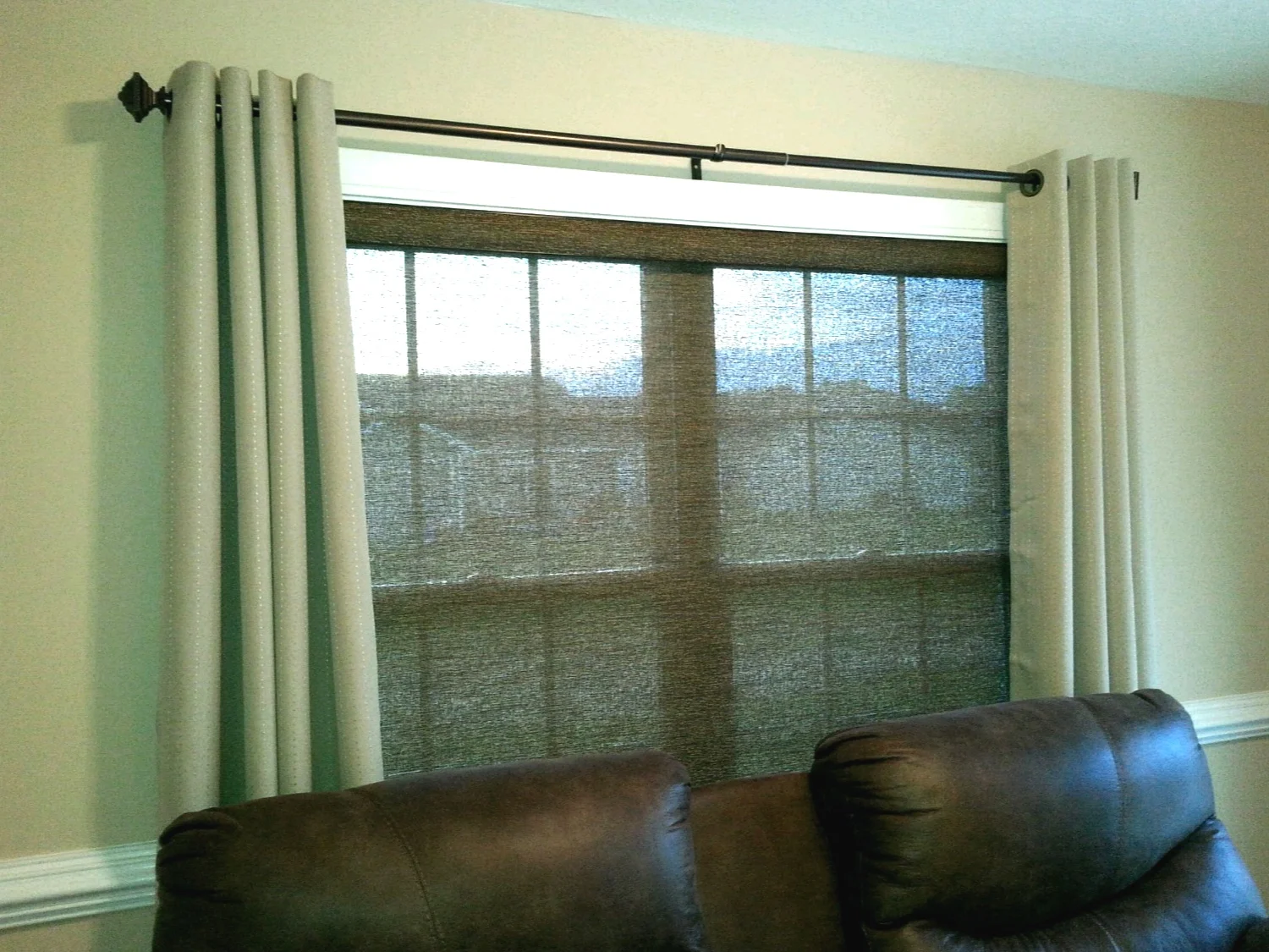 Custom Roll Shade and Grommet Panels
