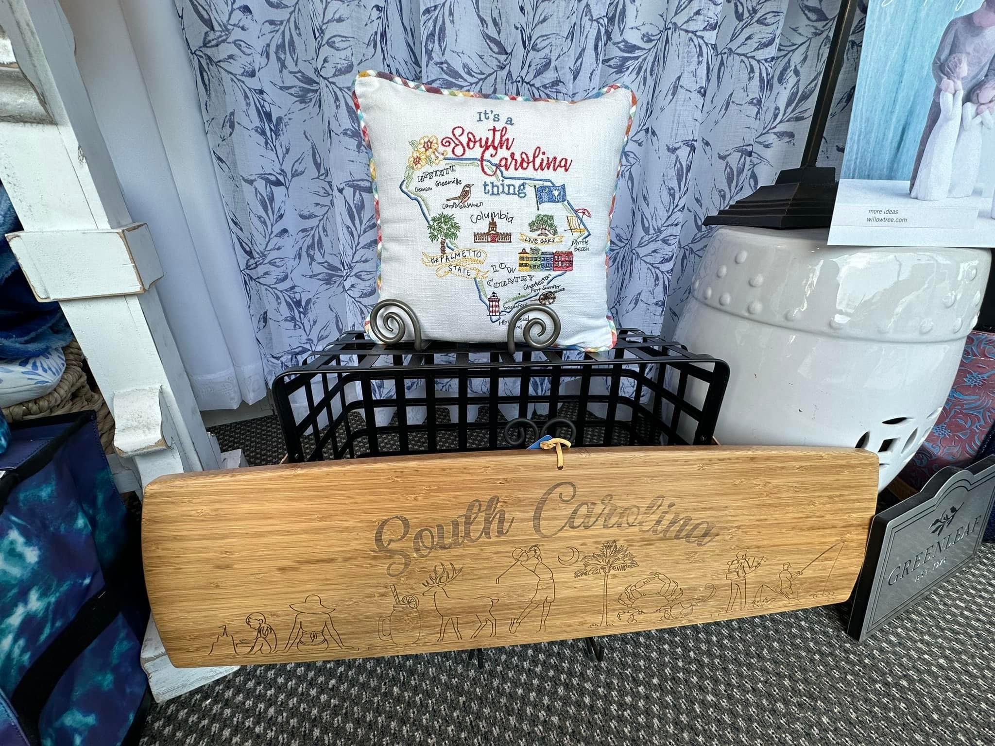 South Carolina - Cutting Board and Pillow