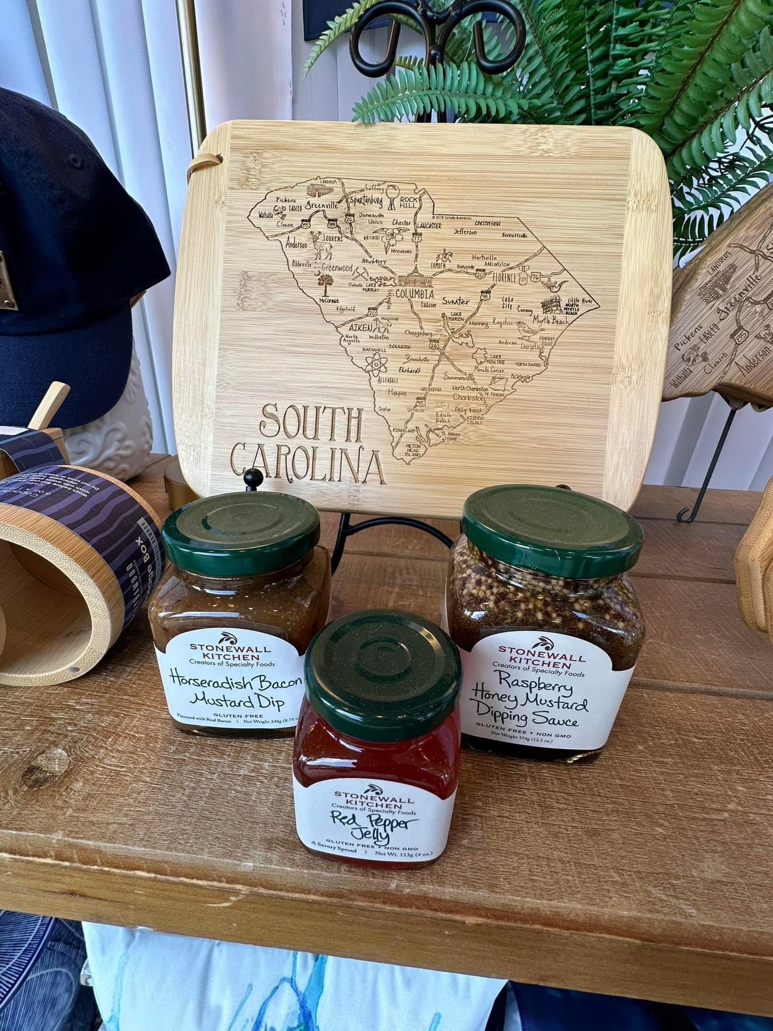 South Carolina Cutting Board and Stonewall Kitchen Dips