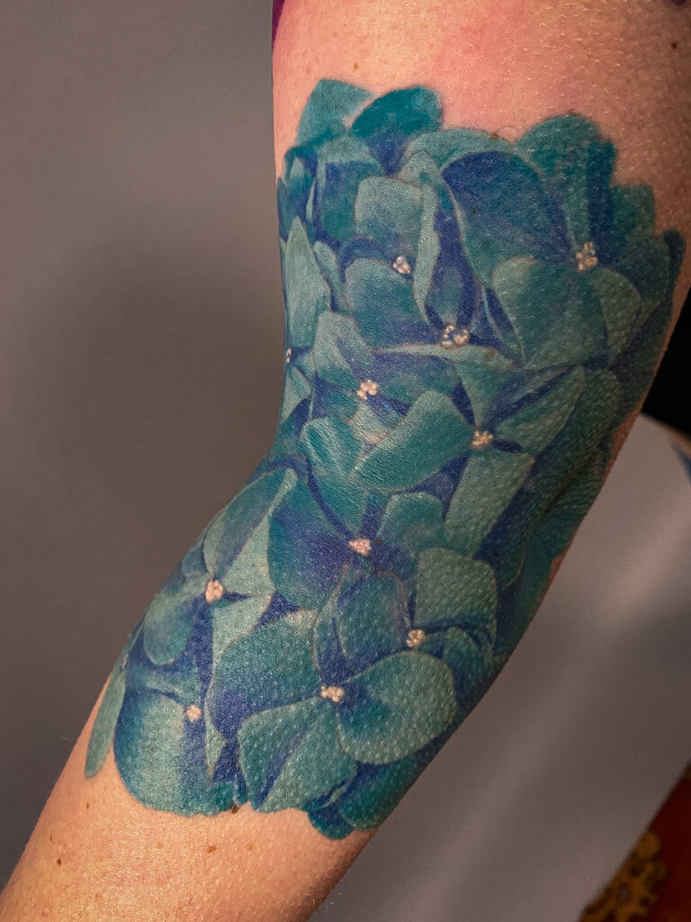 realistic flower tattoo sleeve 3