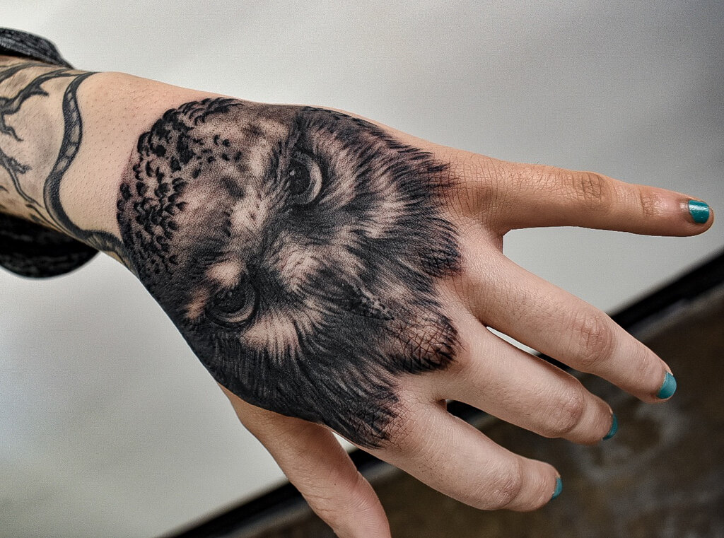Tattoo tagged with hand owl  inkedappcom