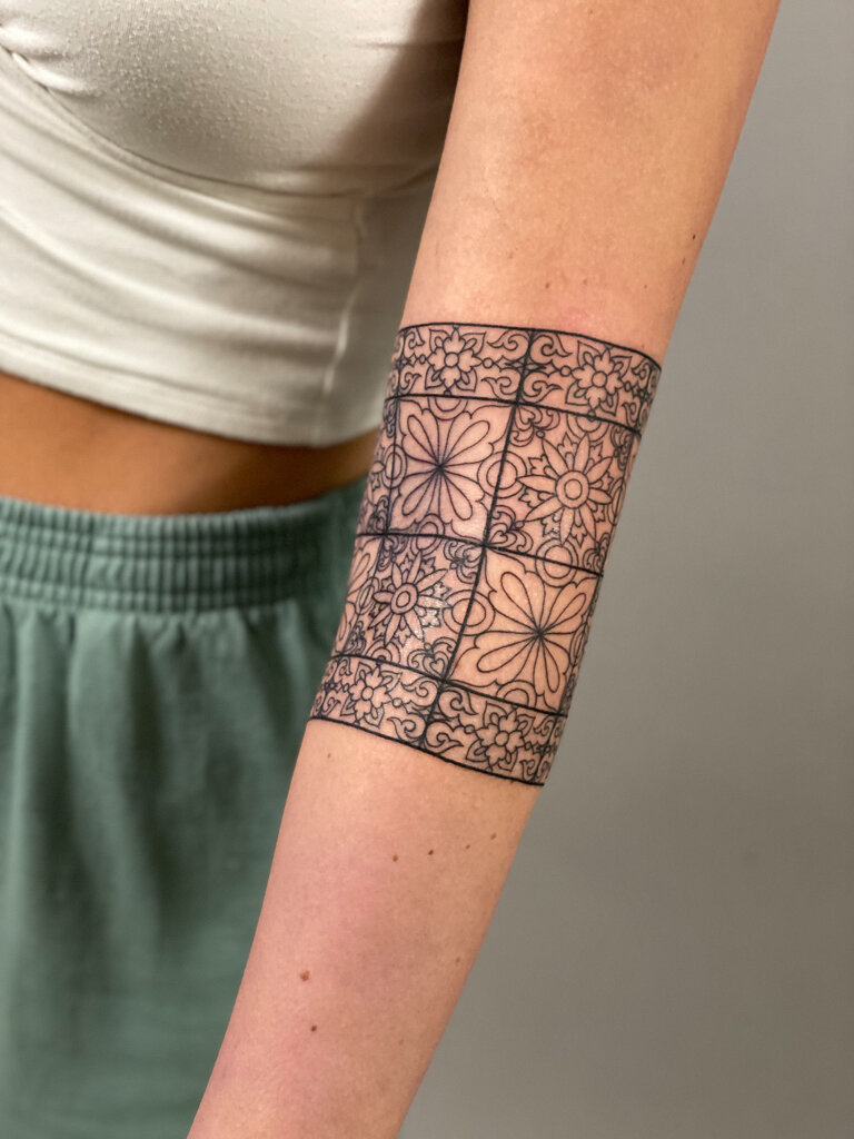 Talavera arm cuff tattoo 2