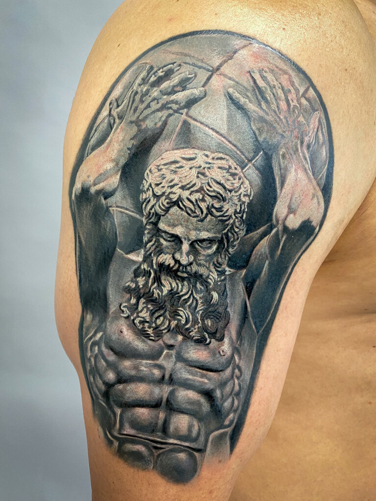 greek god atlas tattoo