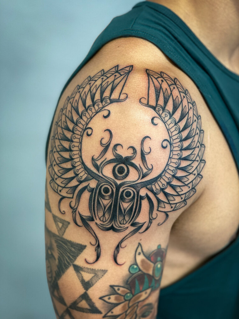 Scarab Mandala Tattoo