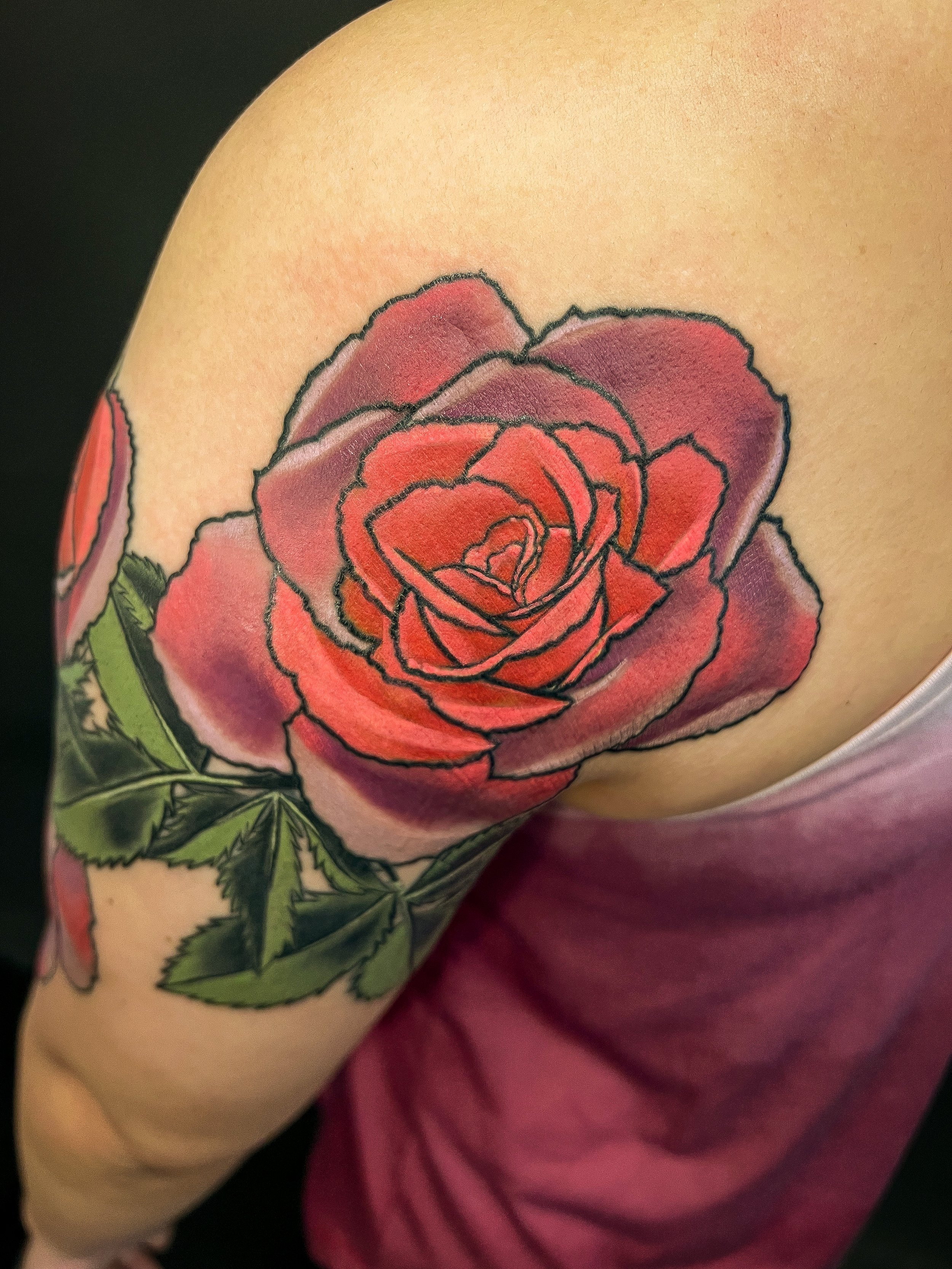 Neotraditional Rose coverup 3