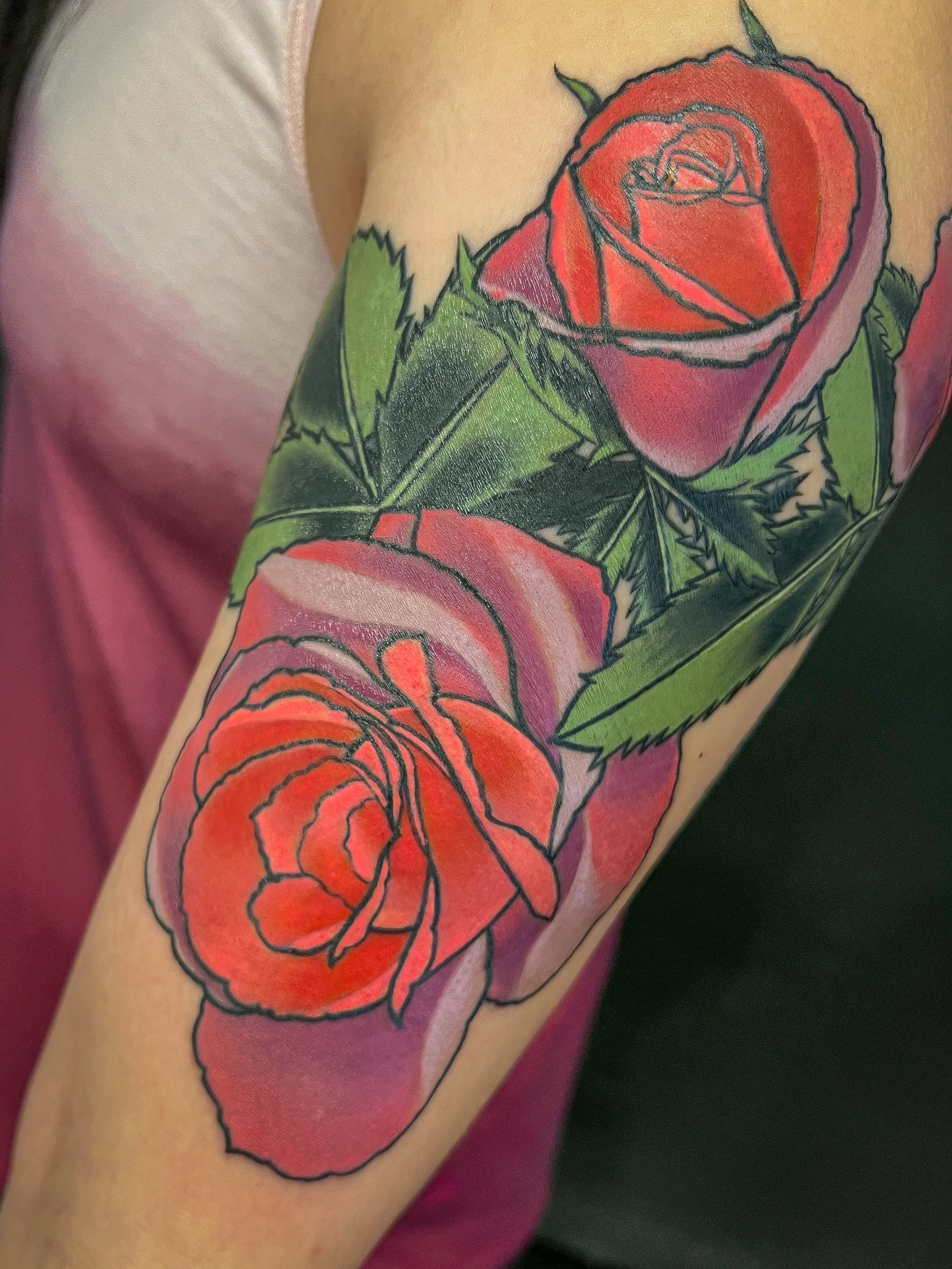 Neotraditional Rose coverup 2