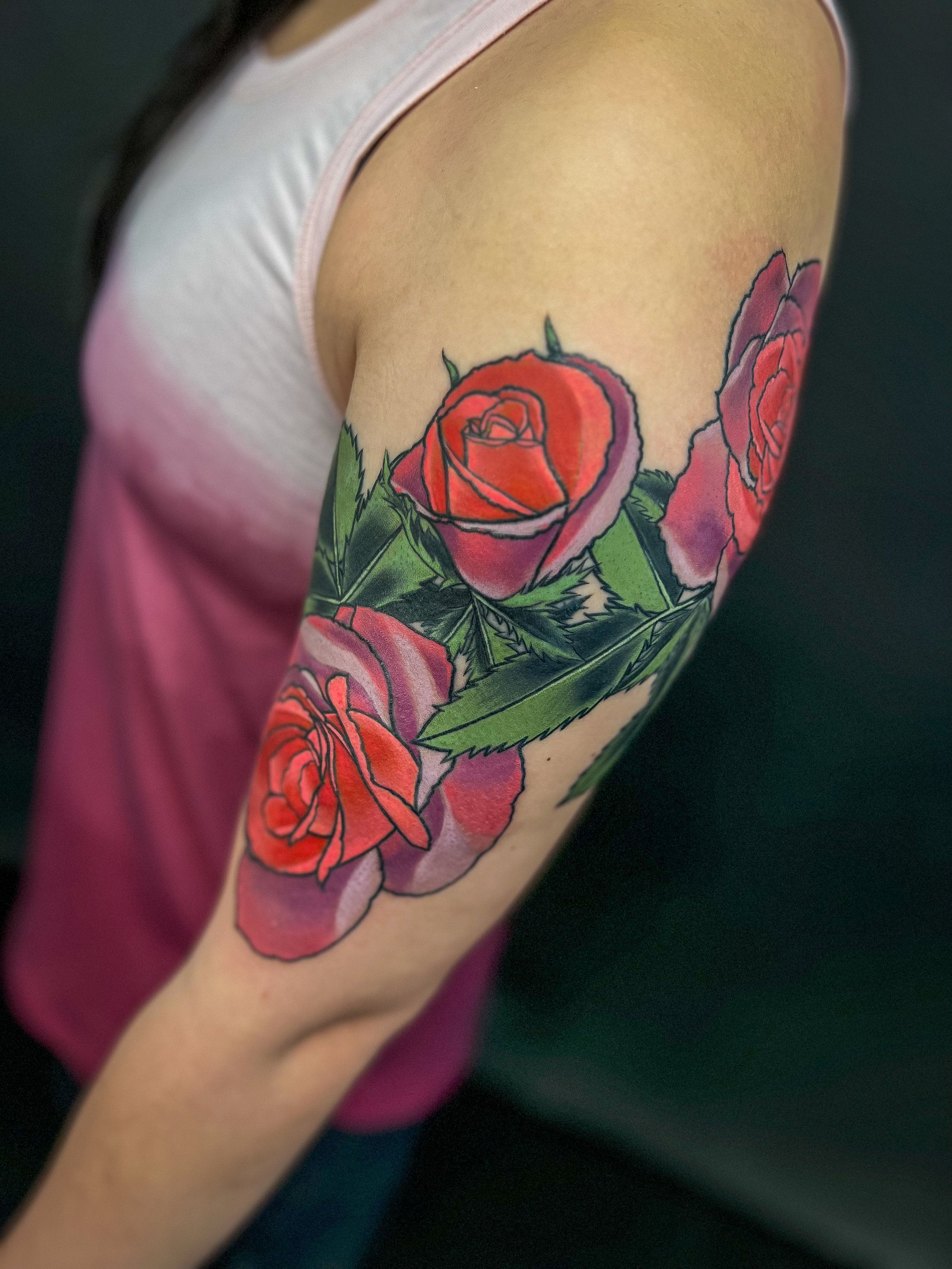 Neotraditional Rose coverup 1