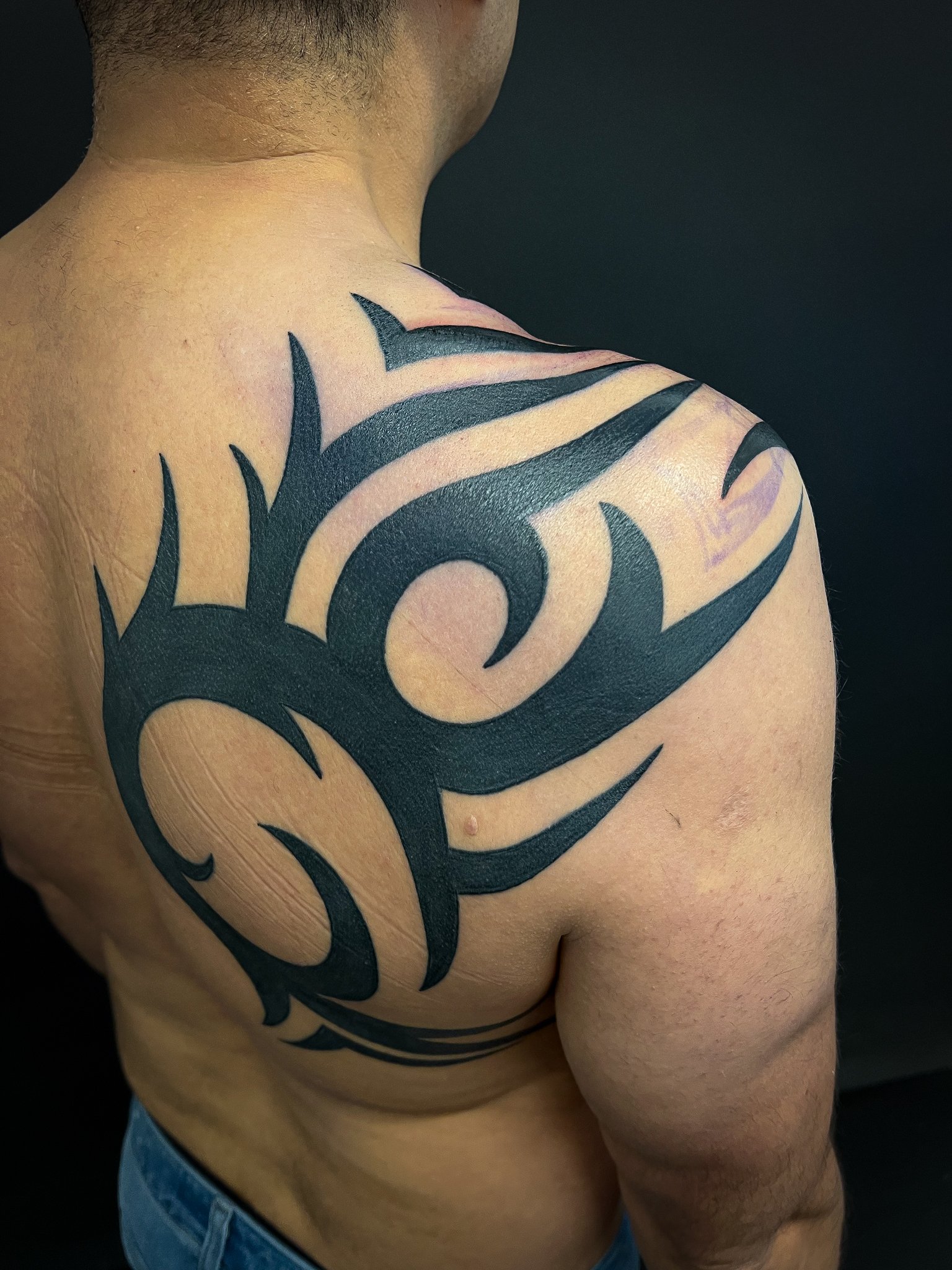 Tribal Chest tattoo 2