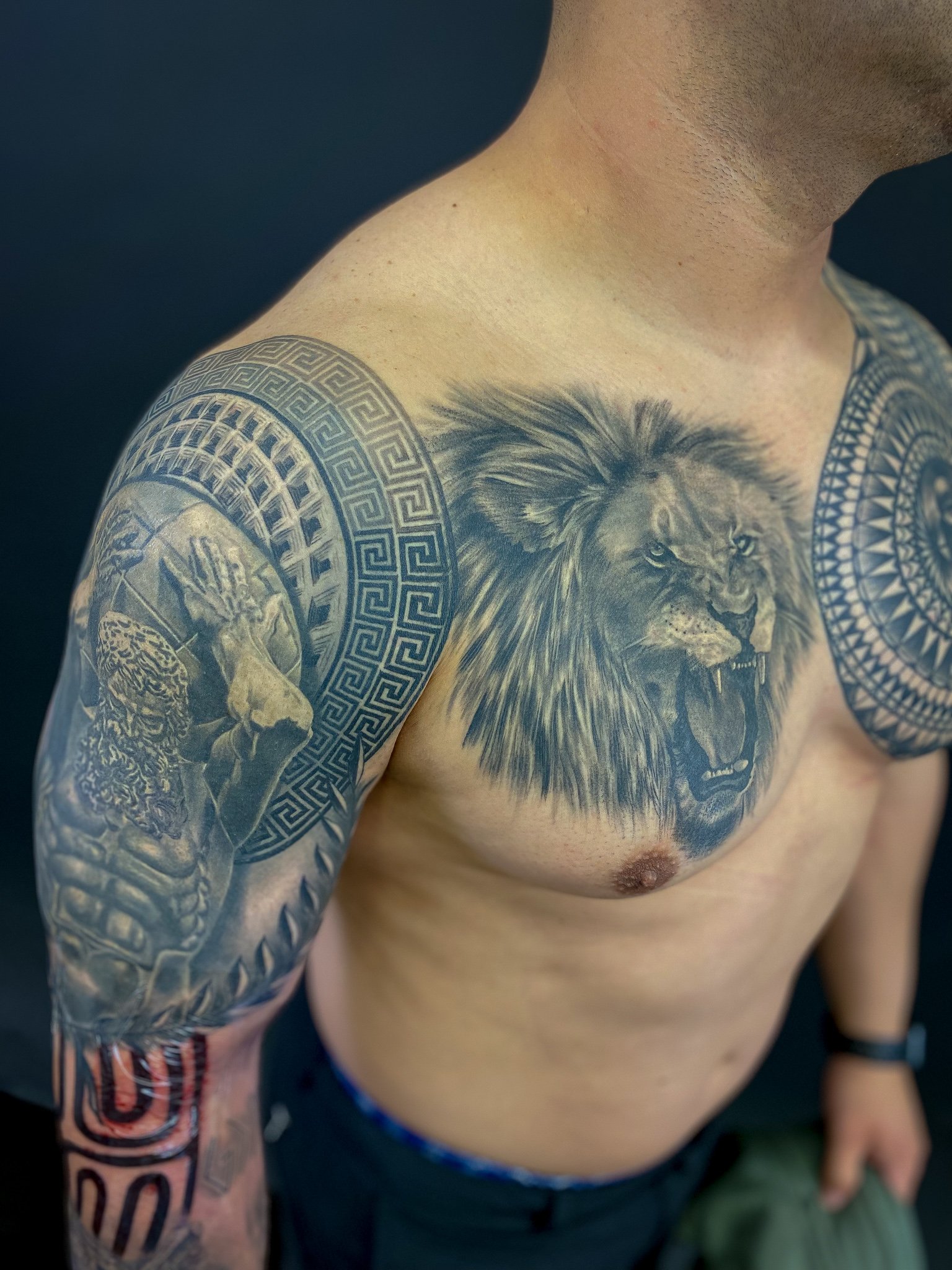 Realism Lion Face Tattoo 1
