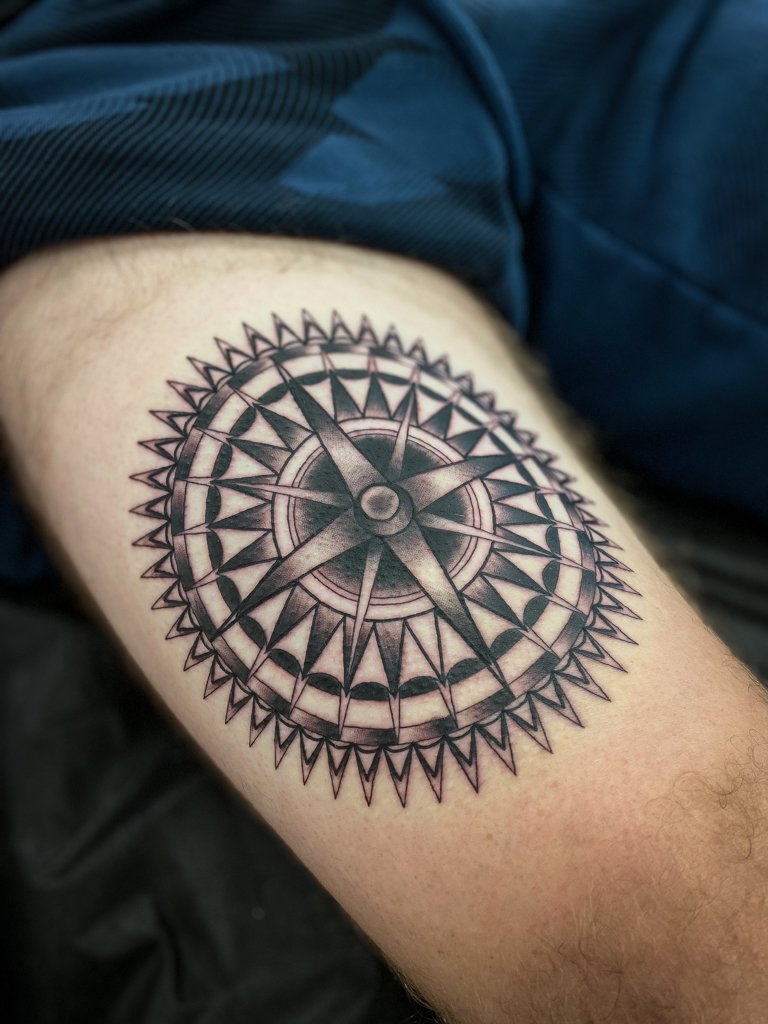 Compass Blackwork Mandala 2