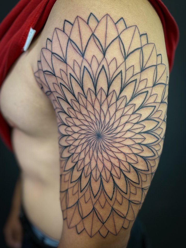 Lineart Geometric Mandala Tattoo 1