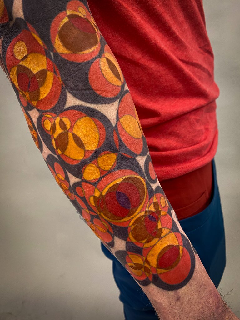 Abstract Art Color Tattoo Sleeve 3