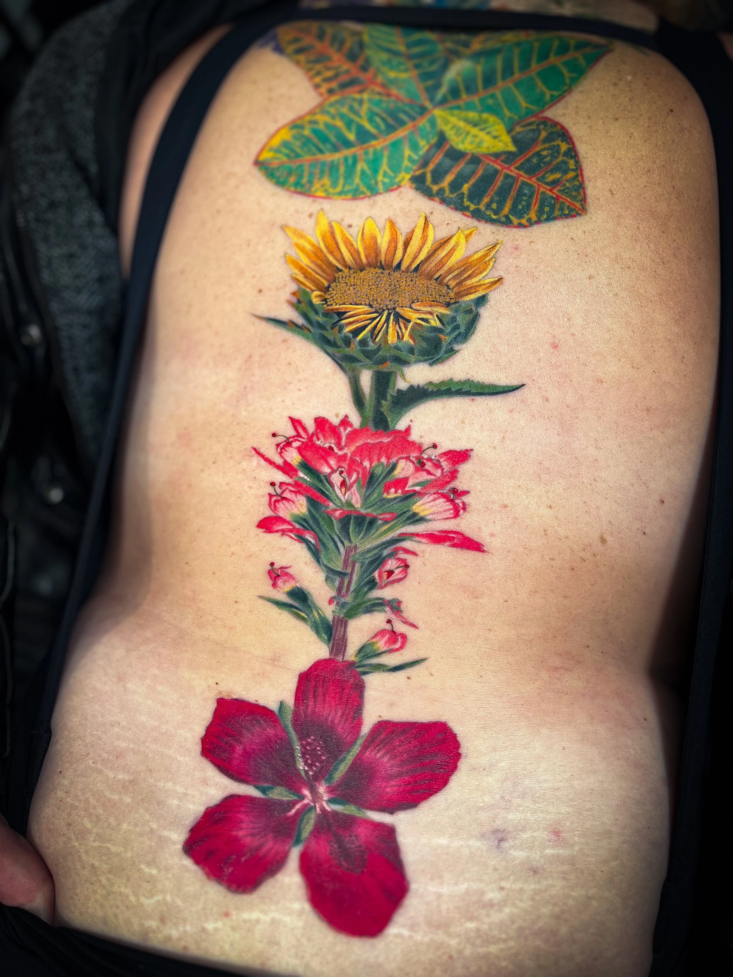 Chakra Floral back piece
