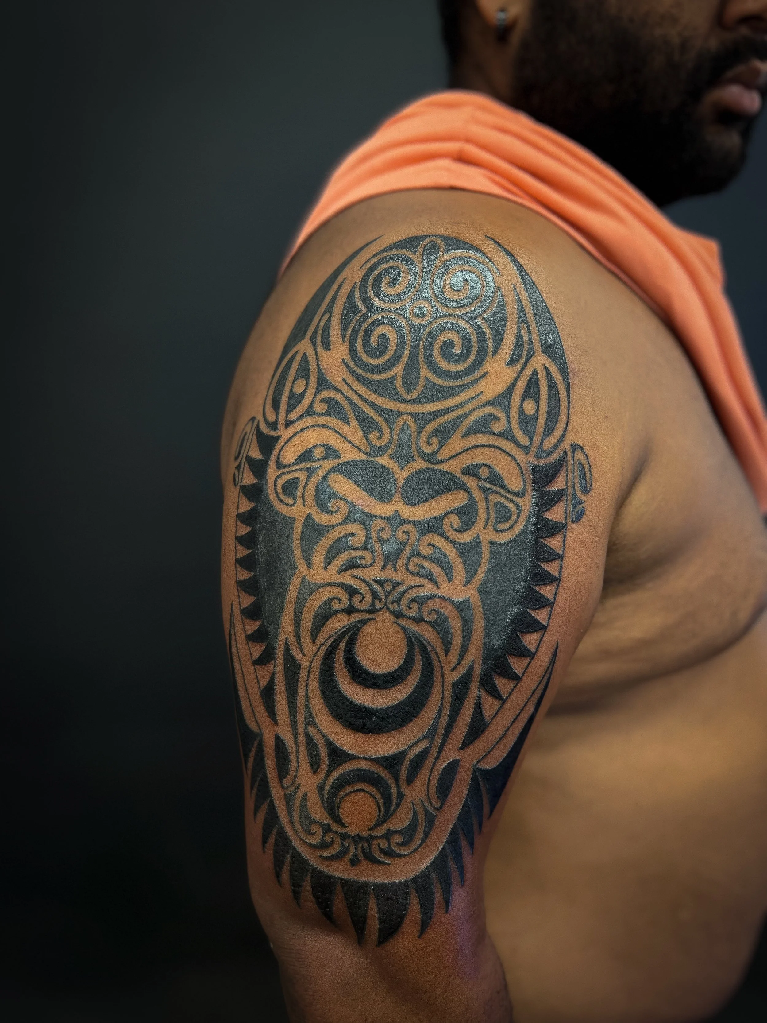 ape polynesian tribal shamanic blackwork totem tattoo.jpg