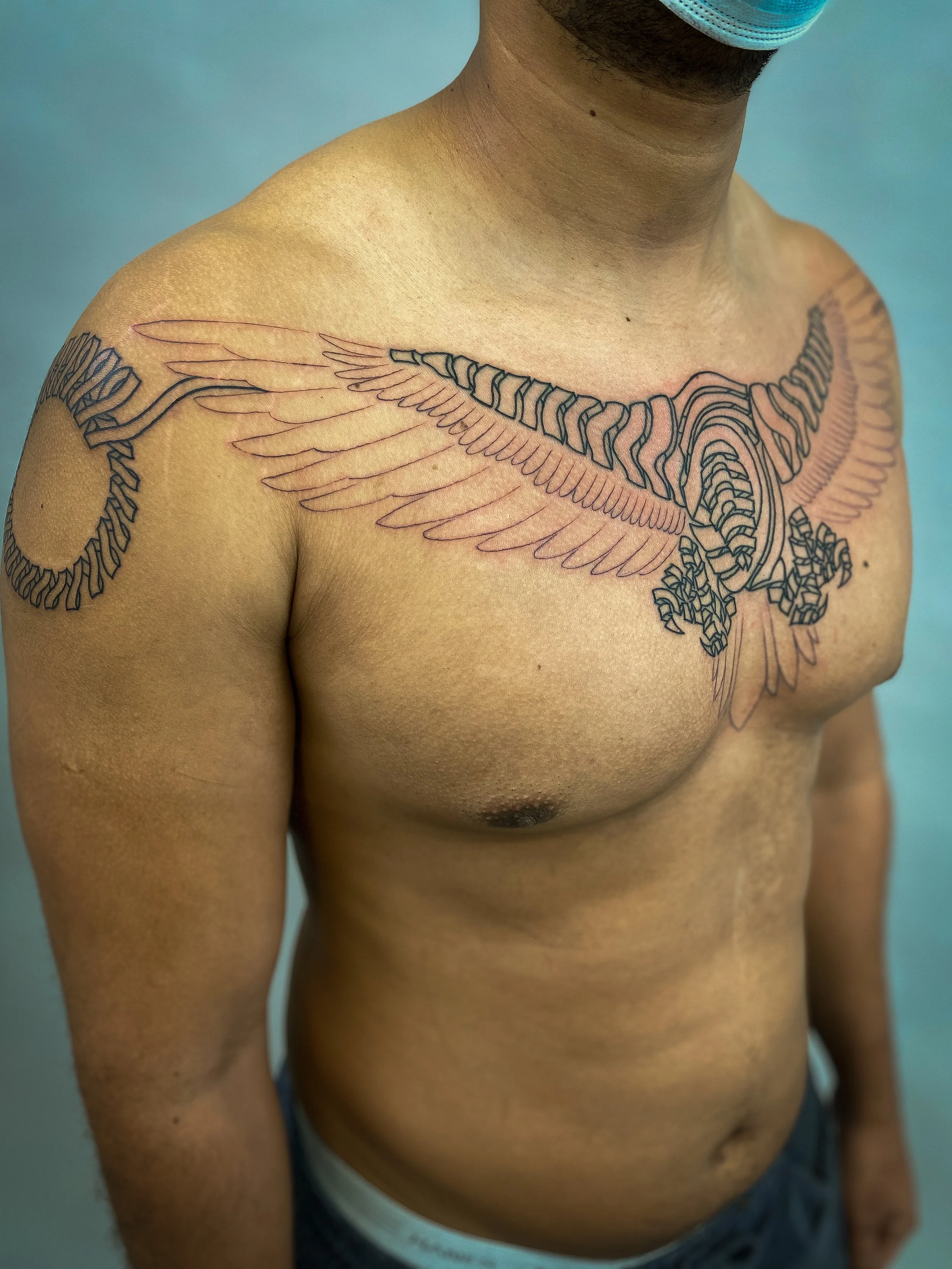 abstract ribbon condor shamanic totem tattoo -3.jpg