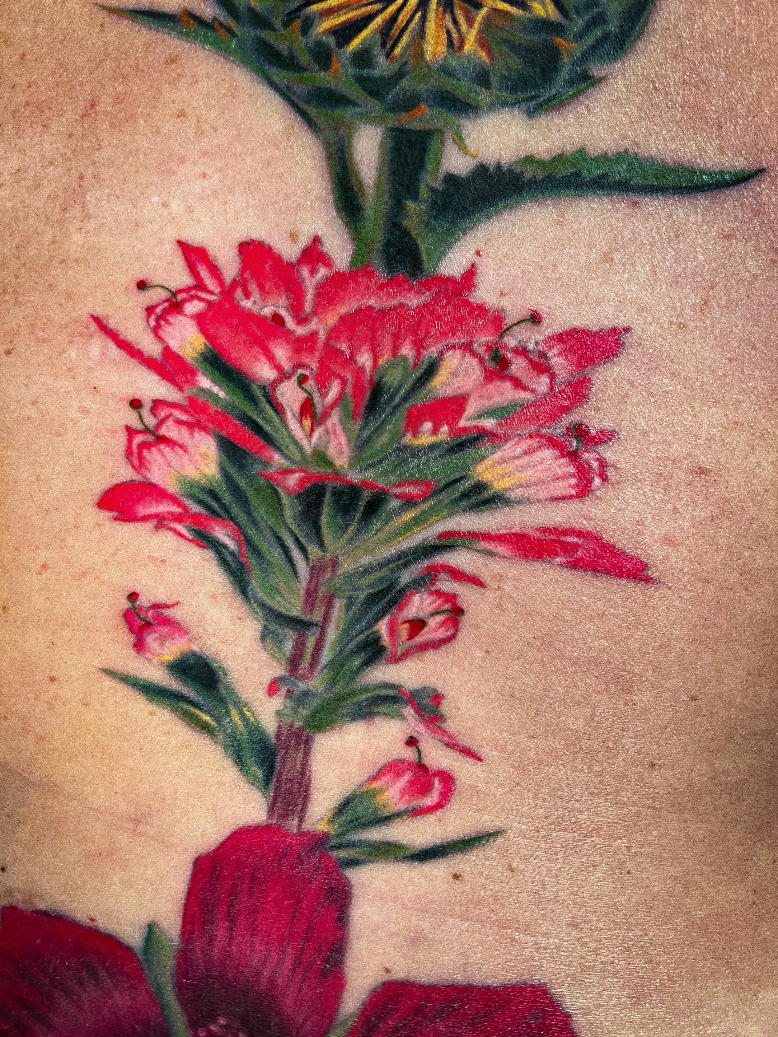 Chakra Floral back piece