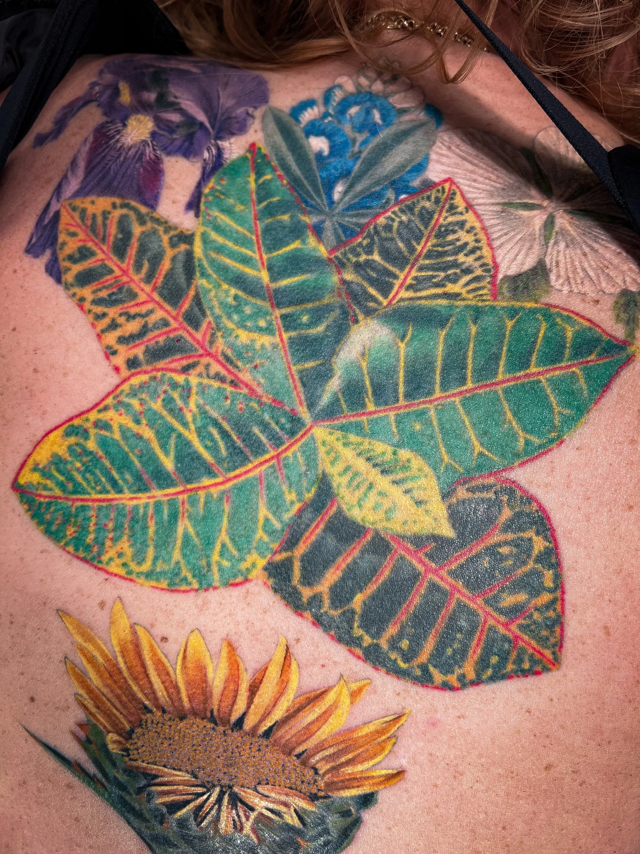 Bayou Orchid and Croton Tattoo