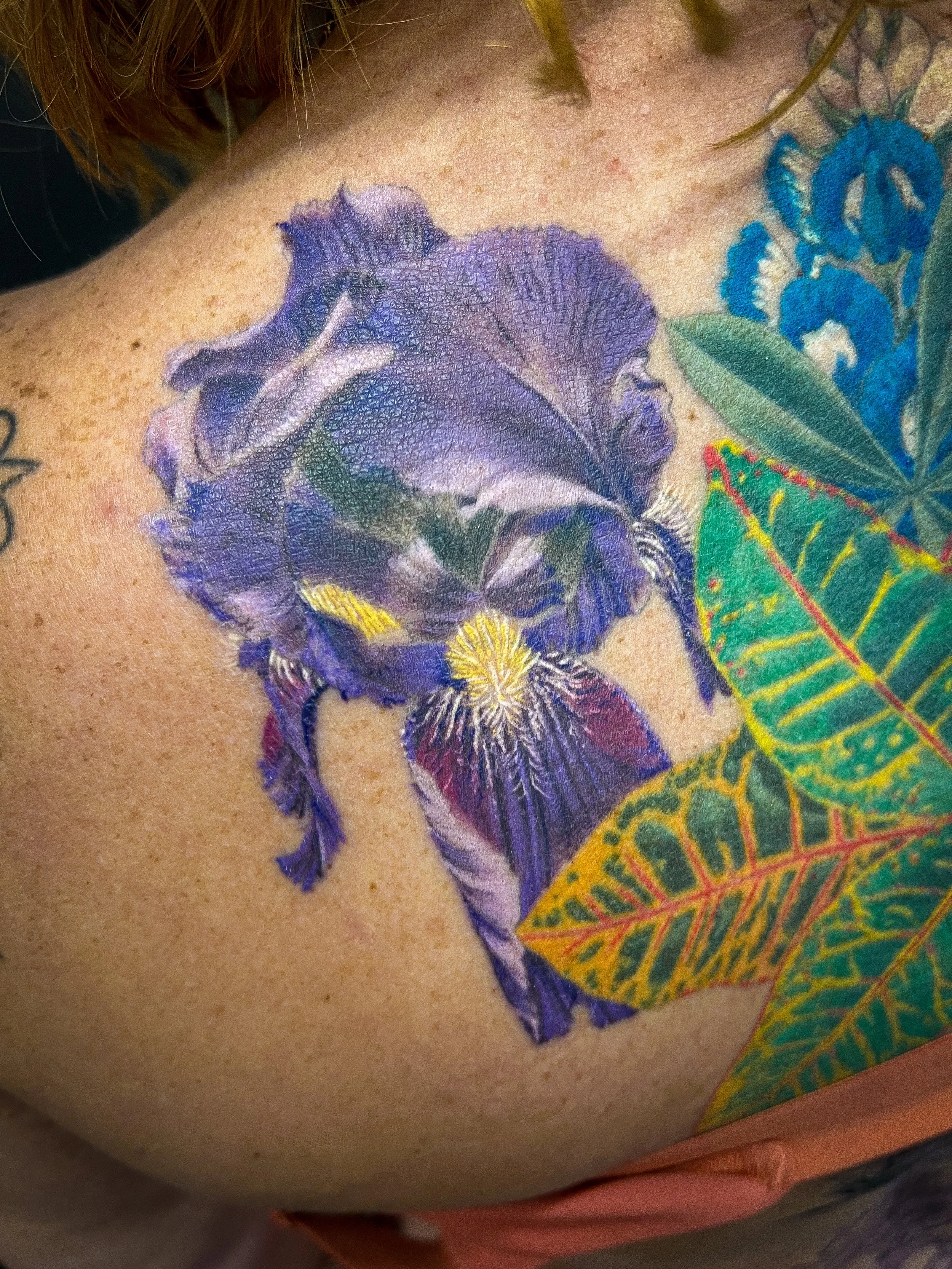 Bayou Orchid and Croton Tattoo