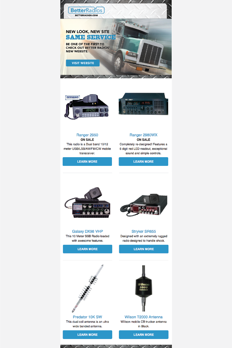 Better Radios Sales Email Campaign