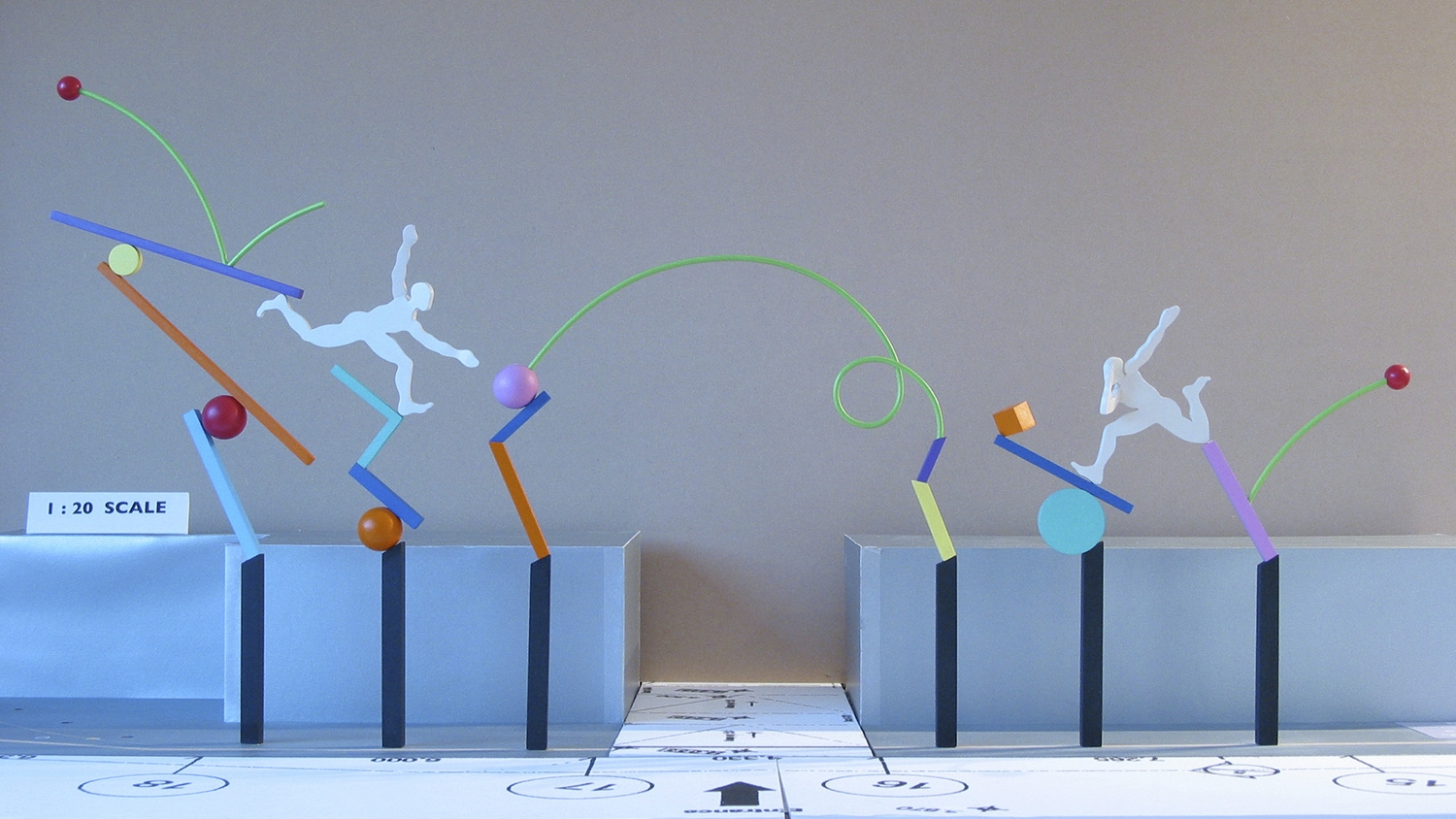 Stage Two Designs: Artist's 1:20 scale maquette on plan.