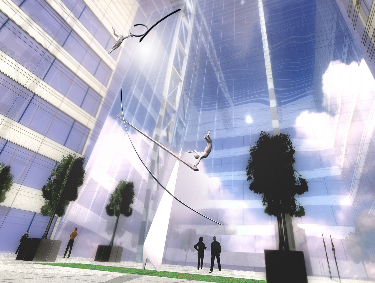 Archimedes’ Dream McGraw Hill Atrium Proposal Canary Wharf, London 24.5 metres high x 9 metres wide Aluminium. 2002