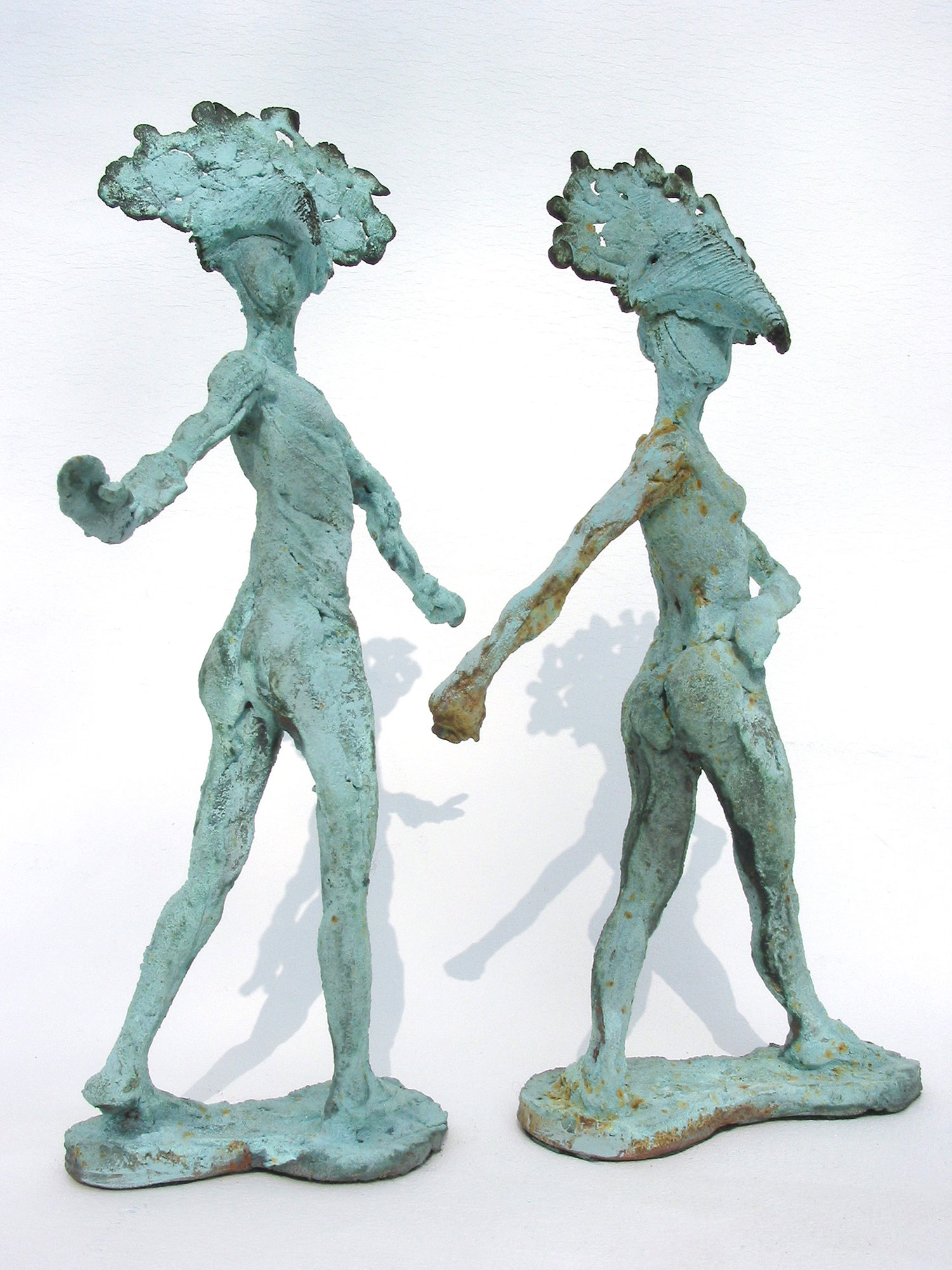  Seirenes &nbsp; ©  36cm high x 36cm wide  Unique  The mythological Greek bird women. Several trips to Venice have also left their mark – a city where theatre and life are one and plague masks still abound. 