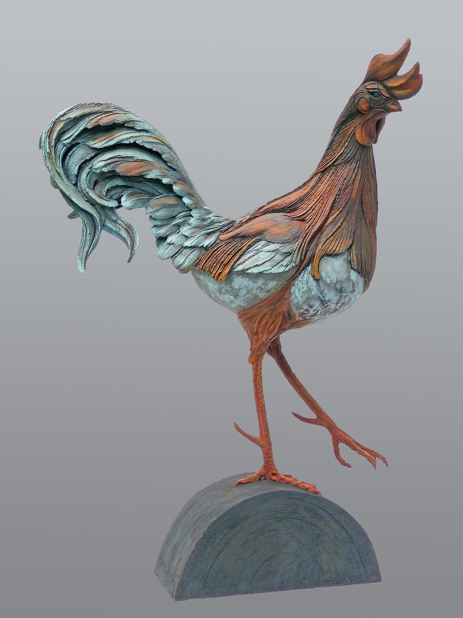  Rooster &nbsp; ©  84.5 cm high x 59 cm wide  Unique 