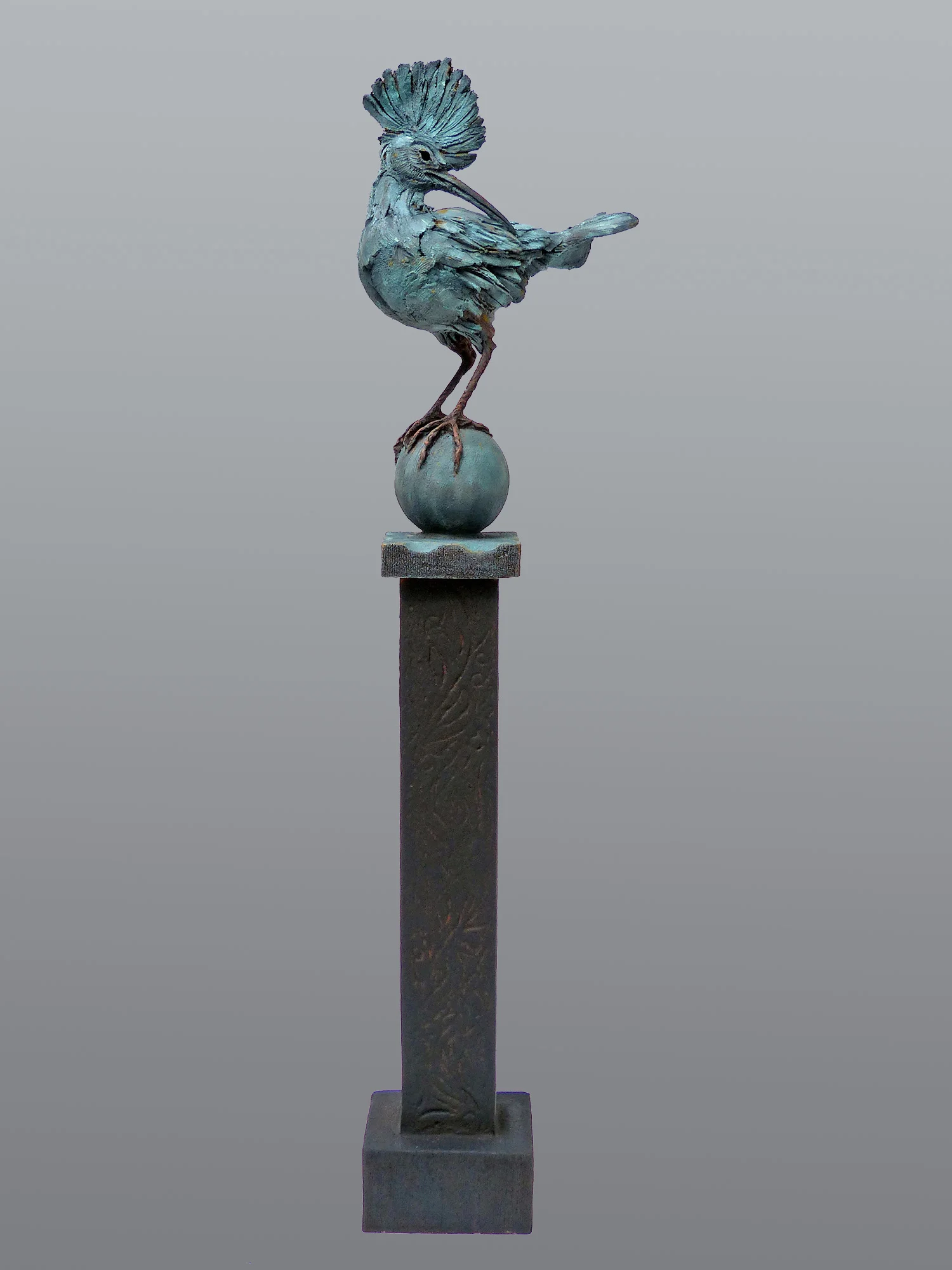 Hoopoe-on-Pole © 100 cm high x 26 cm wide Unique