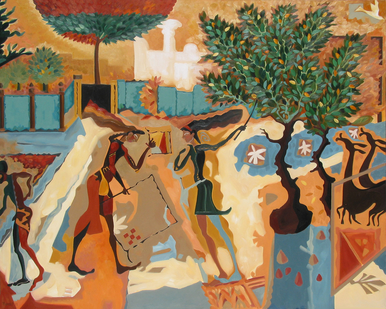  Amphora Dreams II The Kumquat Tree &nbsp; ©  Oil on canvas  120 cm high x 150 cm wide 