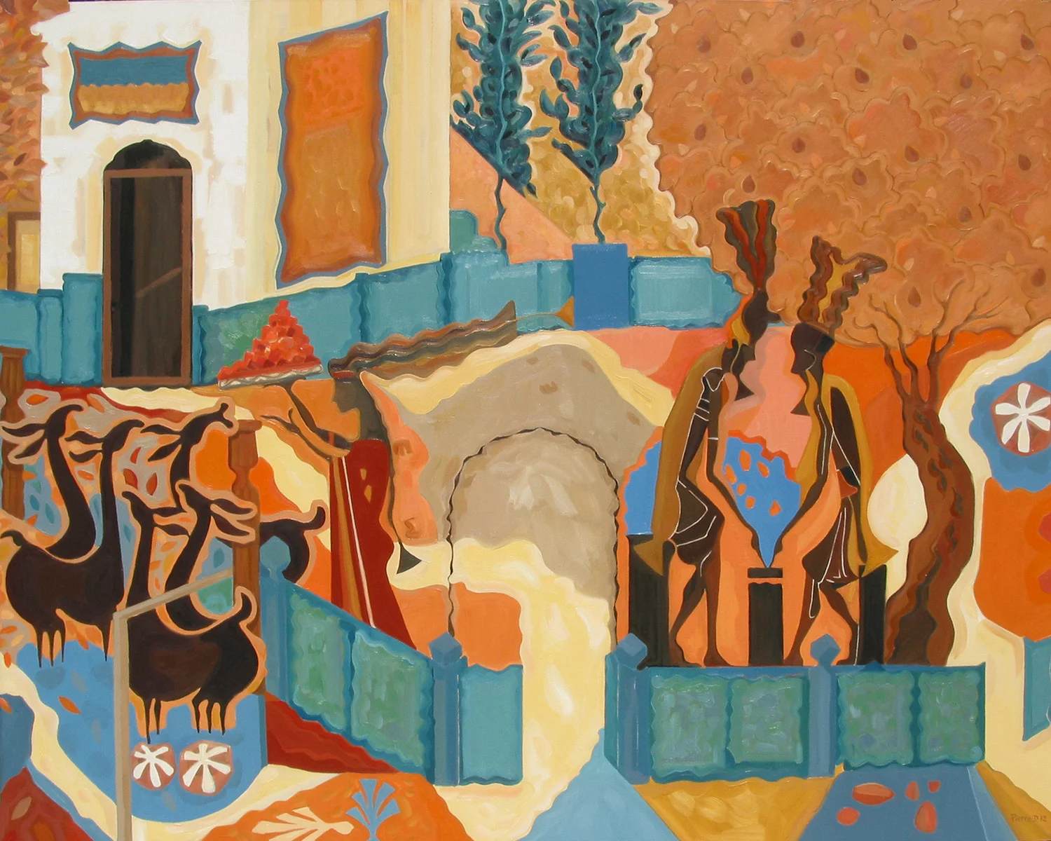 Amphora Dreams III The Almond Tree © Oil on canvas 120 cm high x 150 cm wide