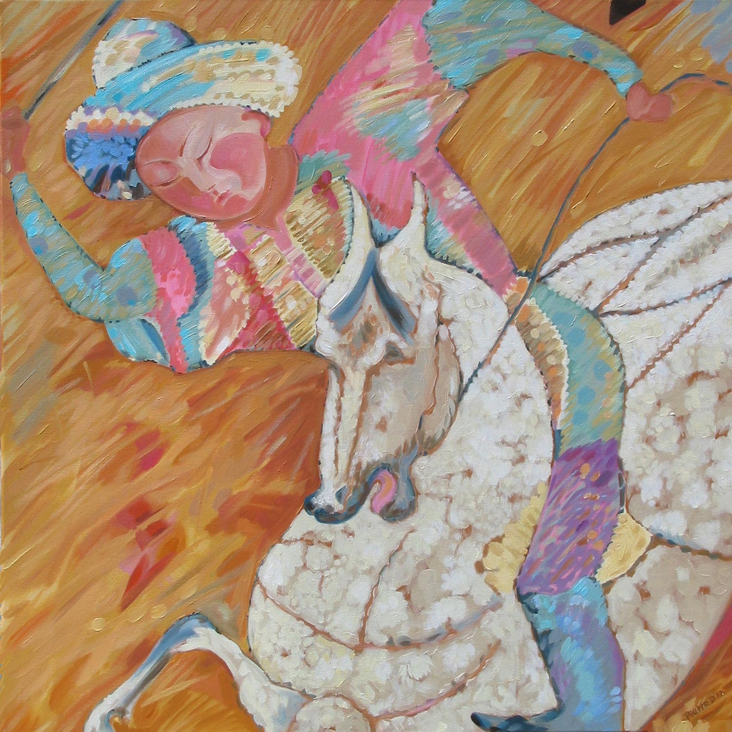  Persian II Jeu des Rois (Top Centre)&nbsp;&nbsp; ©  Oil on canvas  76 cm high x 76 cm wide 