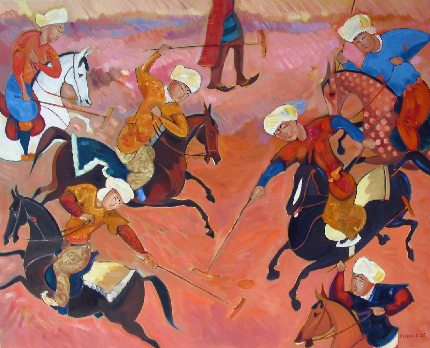 Rosa Ispahan © Oil on canvas 80 cm high x 100 cm wide