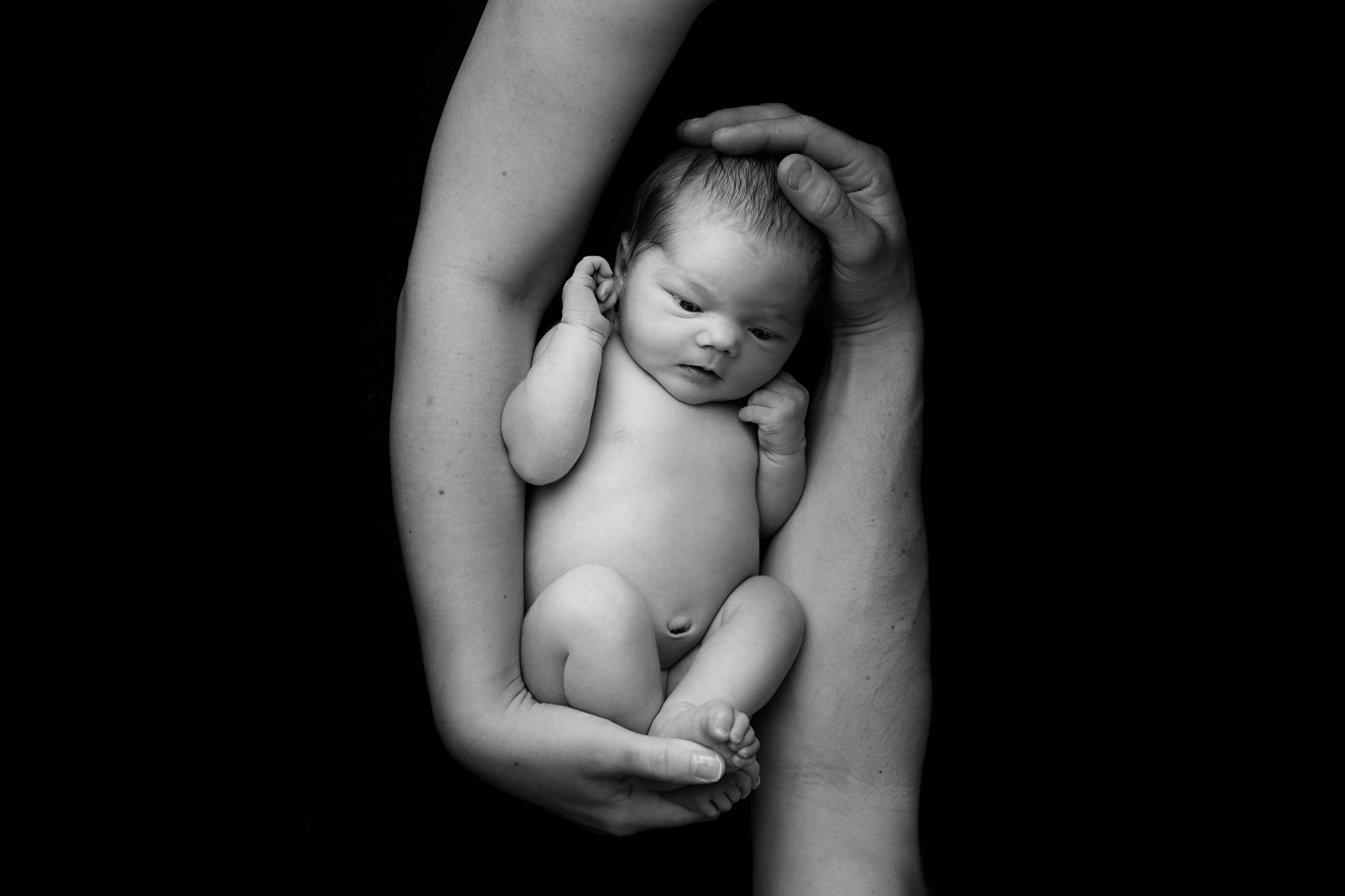 Black and white newborn photographer, Wellington, Taunton, Somerset..jpg