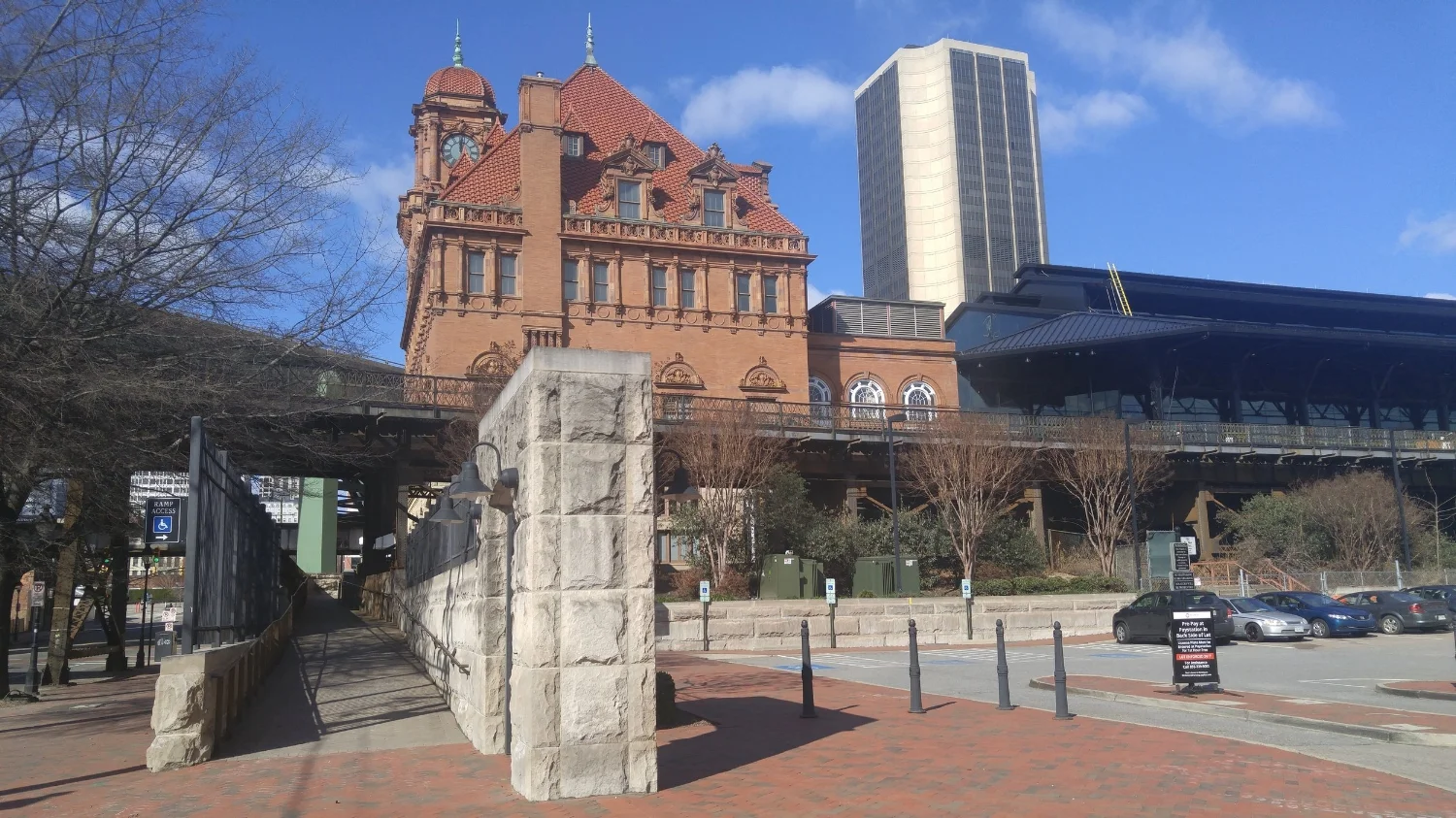 Our first tasting appointment was downtown next to the Richmond Main Street Train Station .
