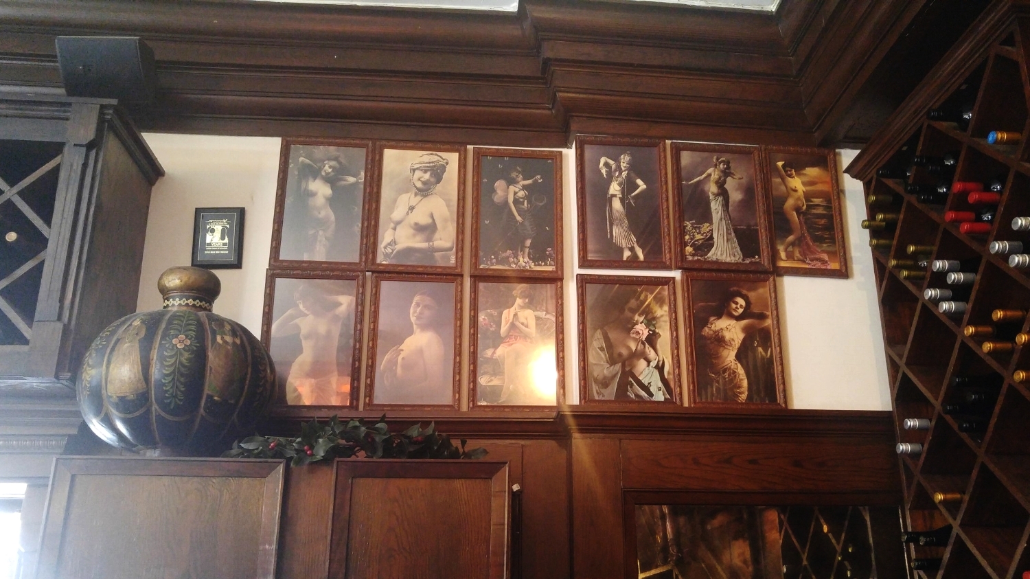I collect vintage wedding photos and fell in love with these burlesque pics as soon as I saw them! I have a feeling someone stole the one on the bottom right. It must have been spectacular!