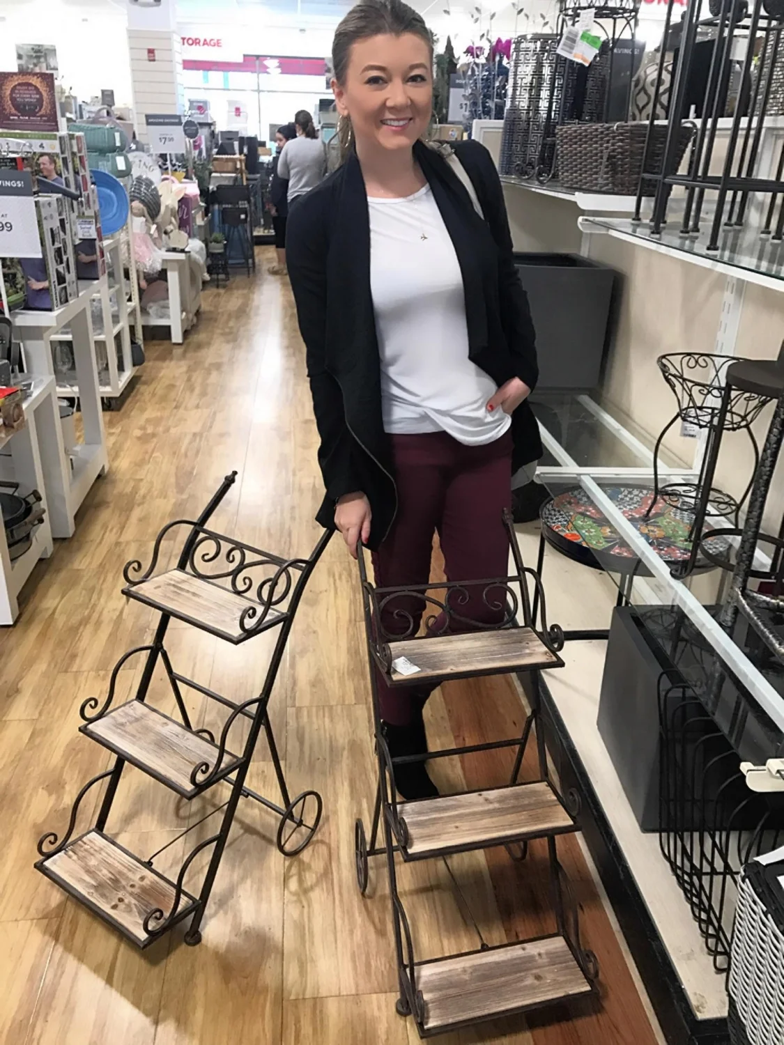 Display can add so much to a design concept when it comes to food, wedding apparel, or guest reception. Brielle's bridesmaid, Irina, was right on top of things when we told her we were looking for a display for a certain idea. She nailed it! I found one more at our Home Goods in Pompton Plains.