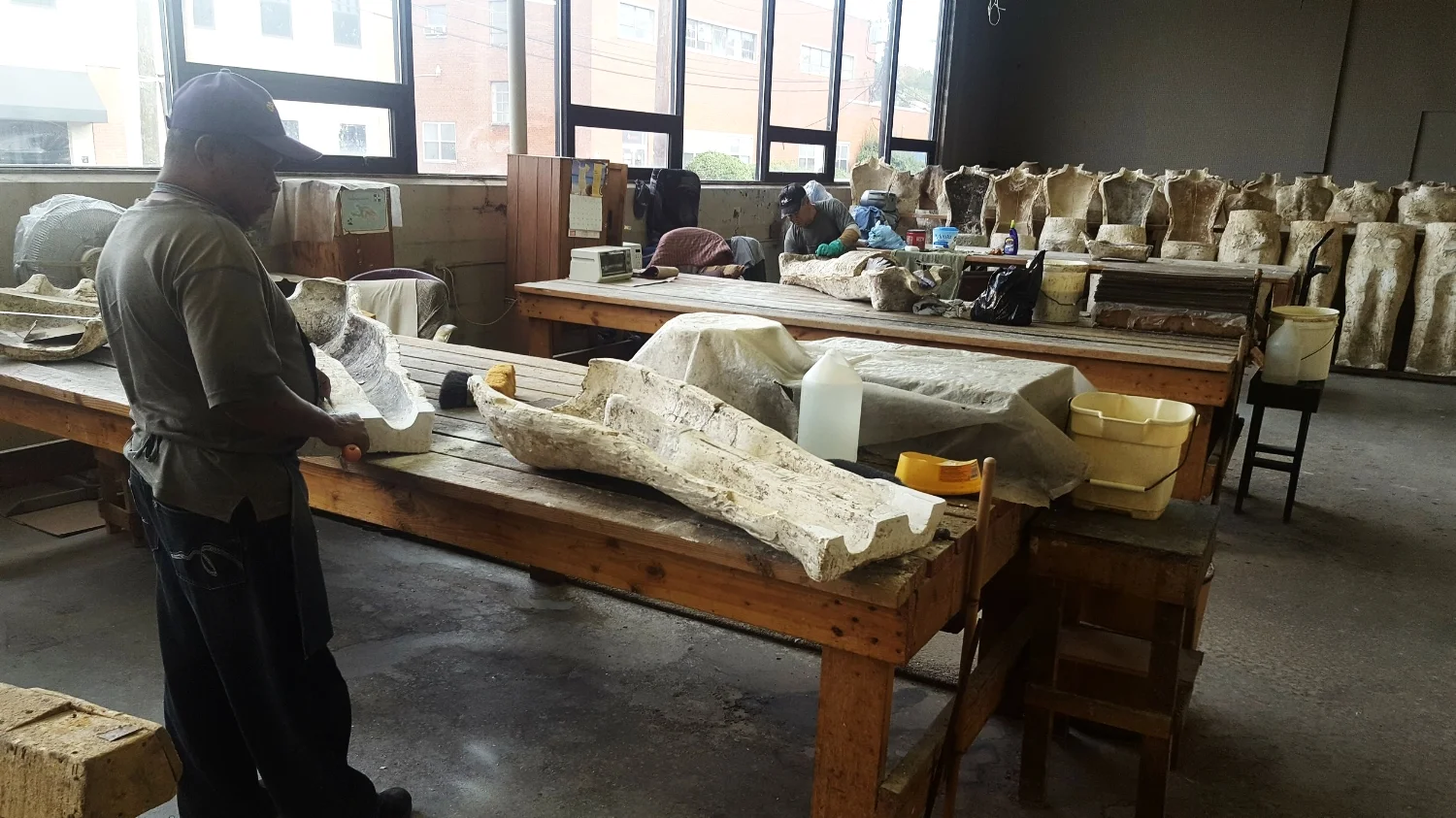 The dress form beginnings come from plaster cast molds. Some of the molds are nearly 100 years old.