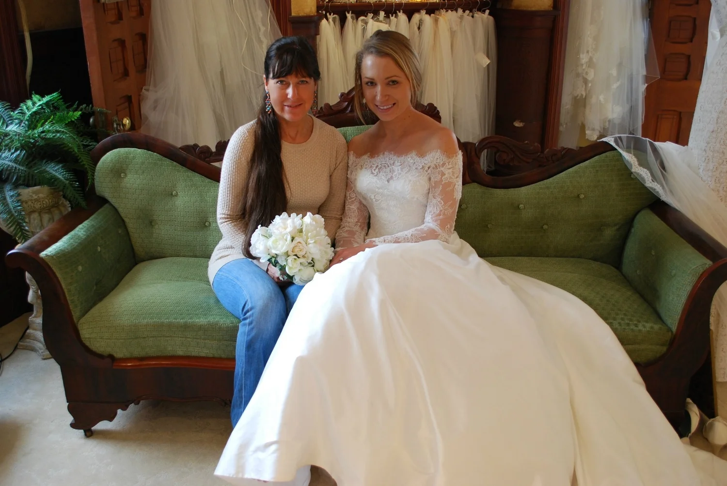 Denise, the owner of Something Bleu Bridal, offered us an amazing personalized experience. She opened her salon after hours for an additional visit to make sure this Virginia bride was absolutely certain about her choice.