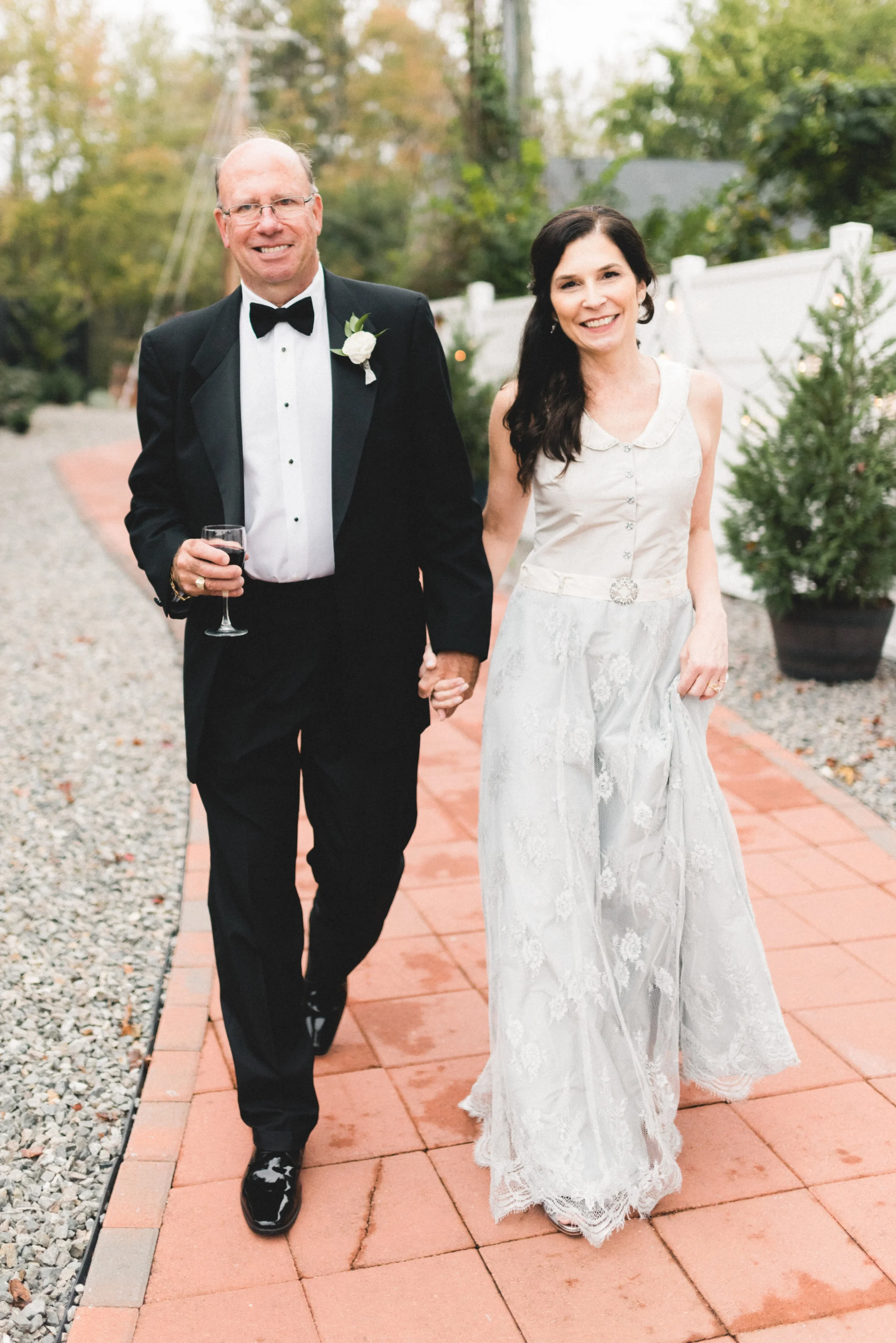 I asked Katie Hoer, our wedding planner from Mankin Mansion, if our wedding vision came to life. She invited Jeff and me to take a sneak peek inside the tent while guests enjoyed cocktail hour in the Gallery, another incredible building on the Mankin property. 