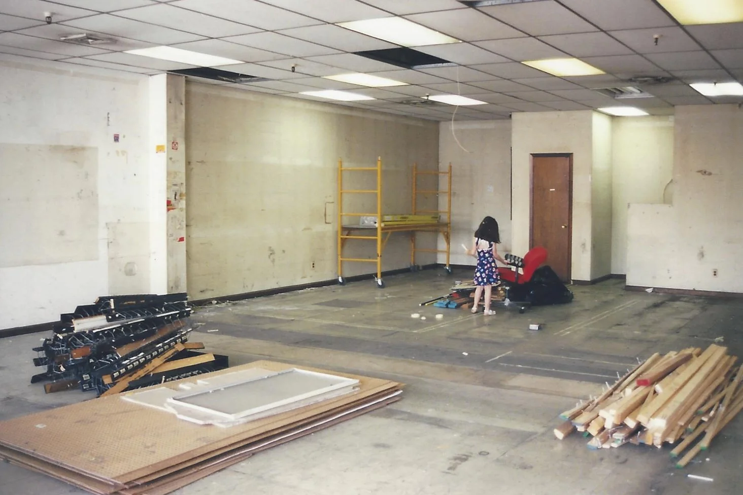 Before we could build out the space we had to completely rid it of grime and dirt. This job required encapsulating vents and replacing the ceiling.