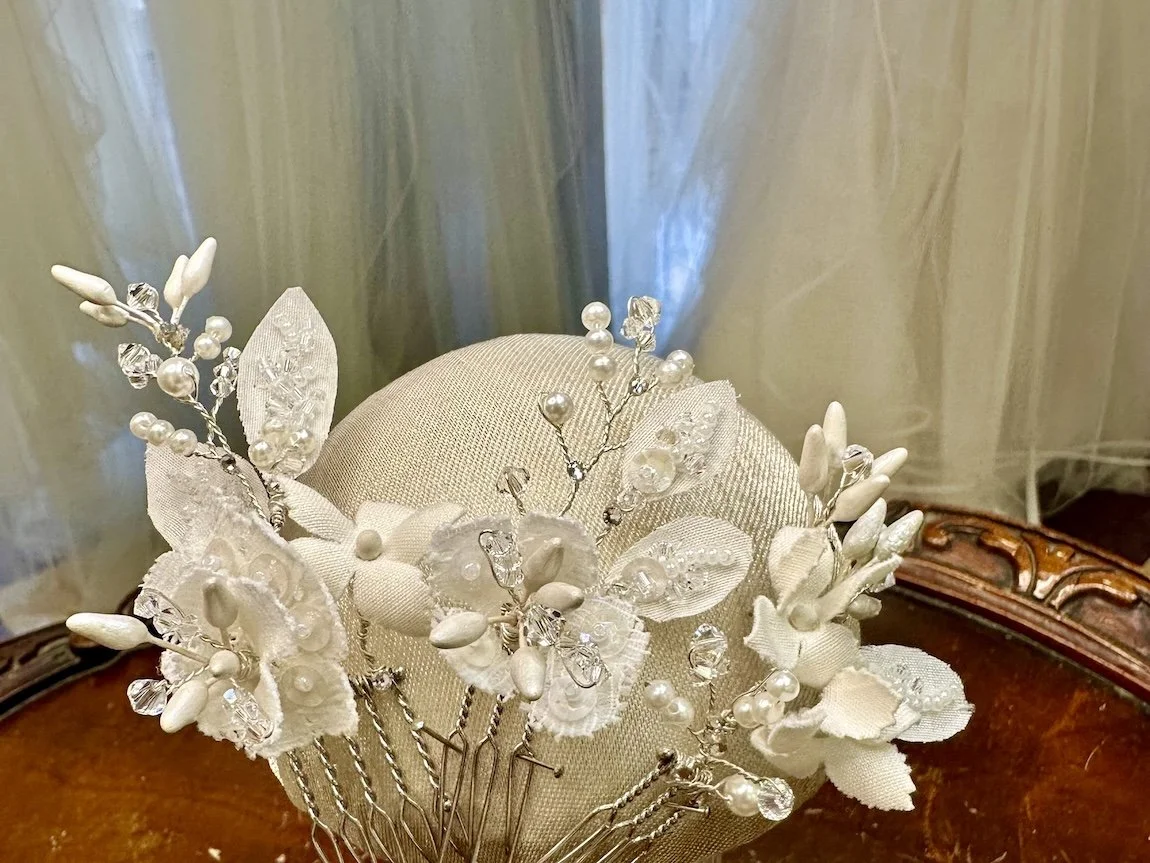 Repurpose Your Vintage Heirloom Headpiece Into  Wedding Hair Pins